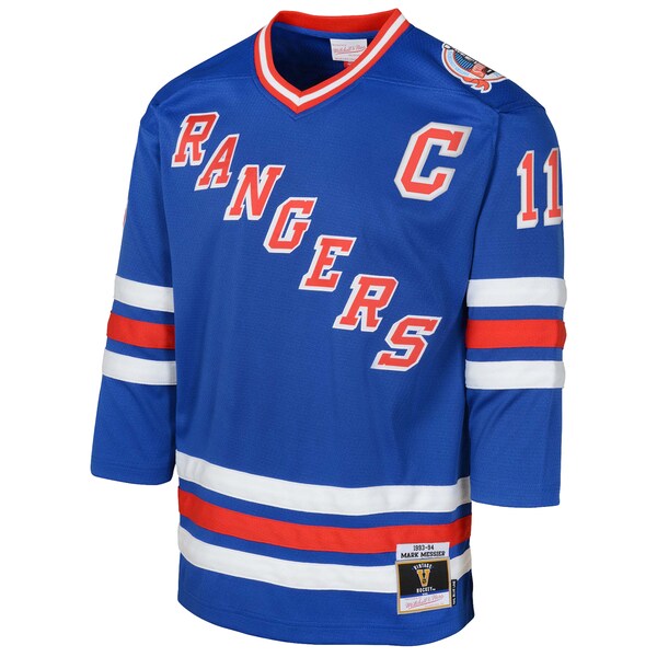 Mark Messier New York Rangers  Preschool Captain Patch 1993-94 Blue Line 2.0 Player Jersey - Powder Blue