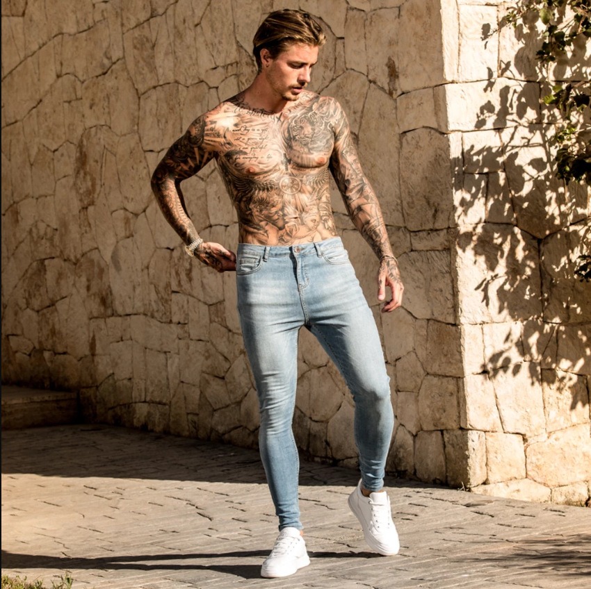 Men's Fashion skinny jeans boys Classic Elastic Cotton Slim Jeans Men Strech Denim Pants High Quality Black Casual Pants MCK507063