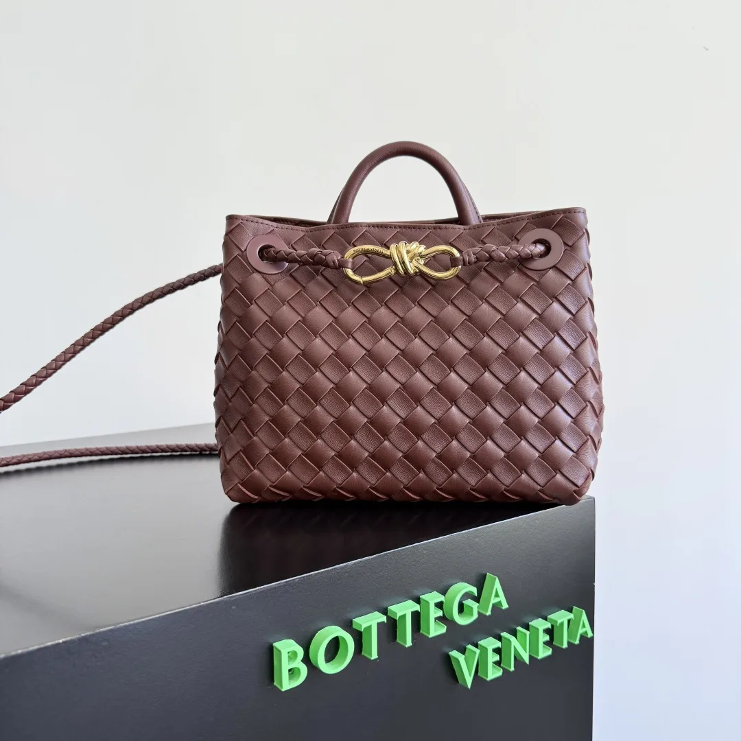 Bottega Veneta Andiamo White Intrecciato Woven Leather Top Handle Bag product photo from LabelPicks