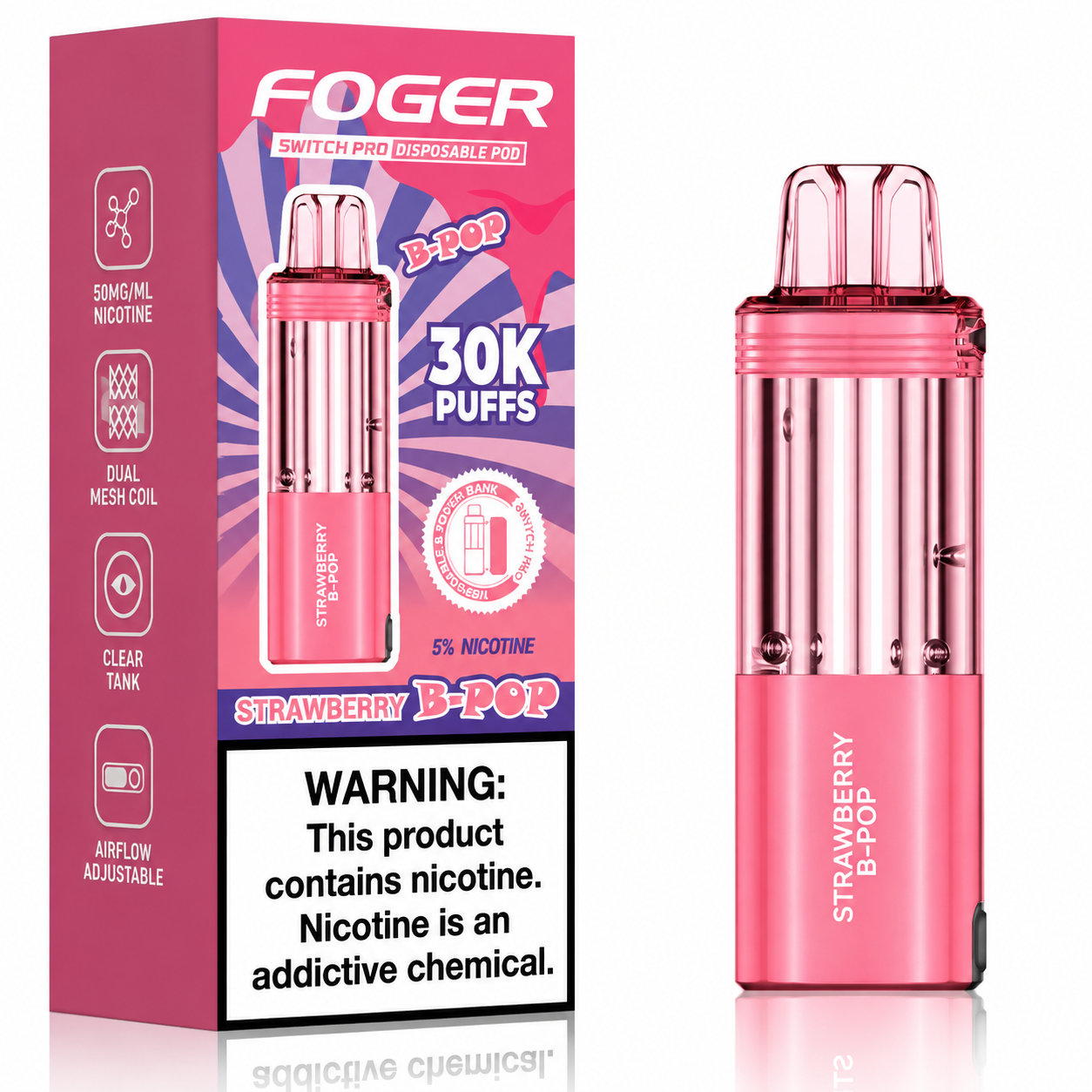 Foger Vape Refill & Pods — Fogger Switch Pro 30K Replacement Pods.