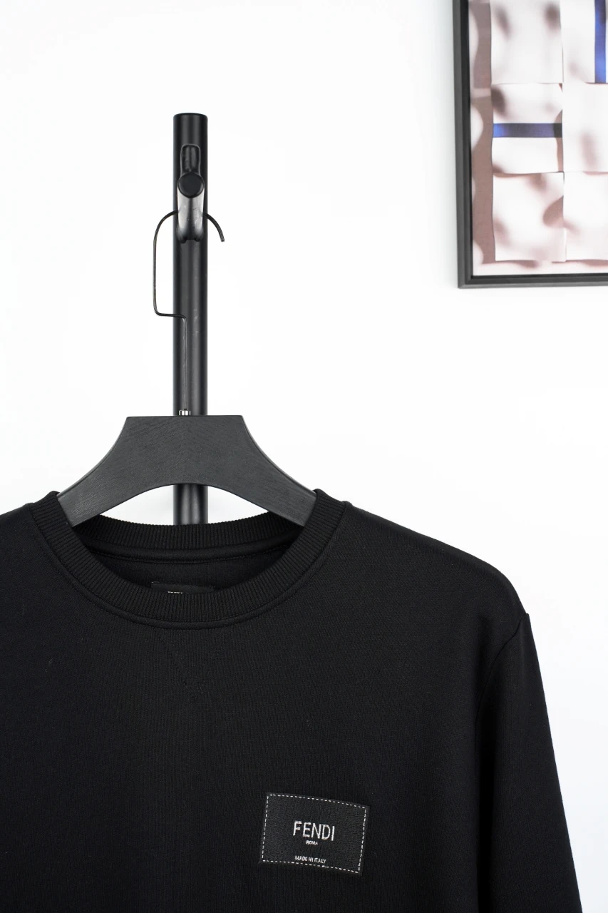 Fendi Black Front and Back Embroidered Logo Sweatshirt product photo from LabelPicks
