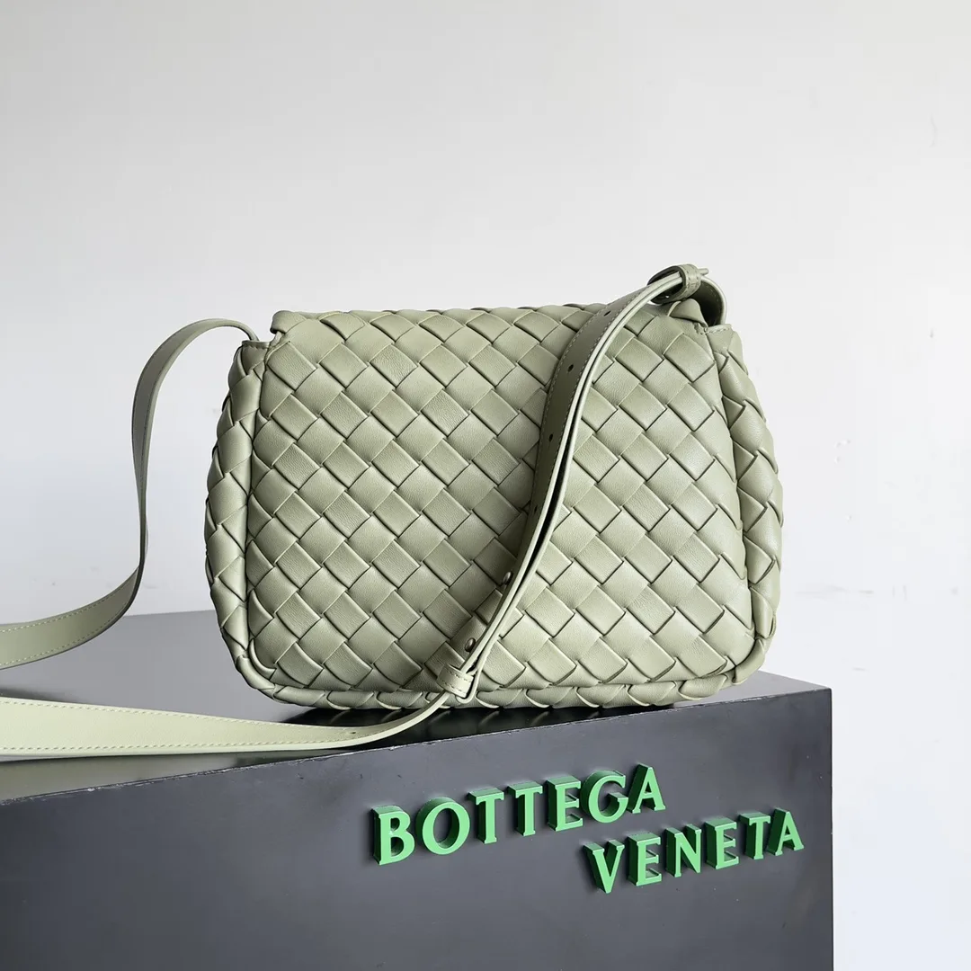 Bottega Veneta Brown Intrecciato Woven Leather Crossbody Bag product photo from LabelPicks
