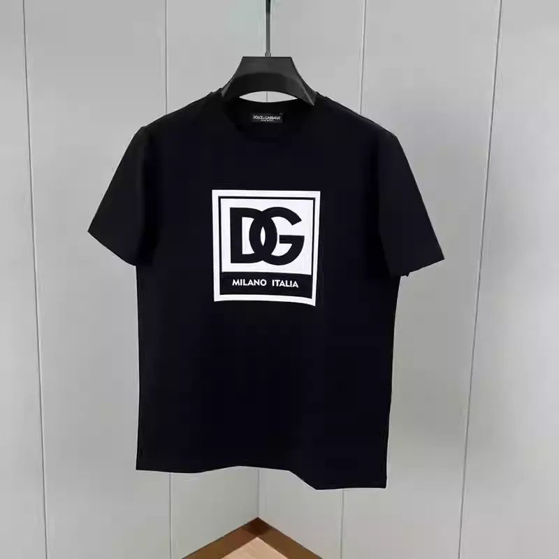 Geometric Letter Print Round Neck T-Shirt