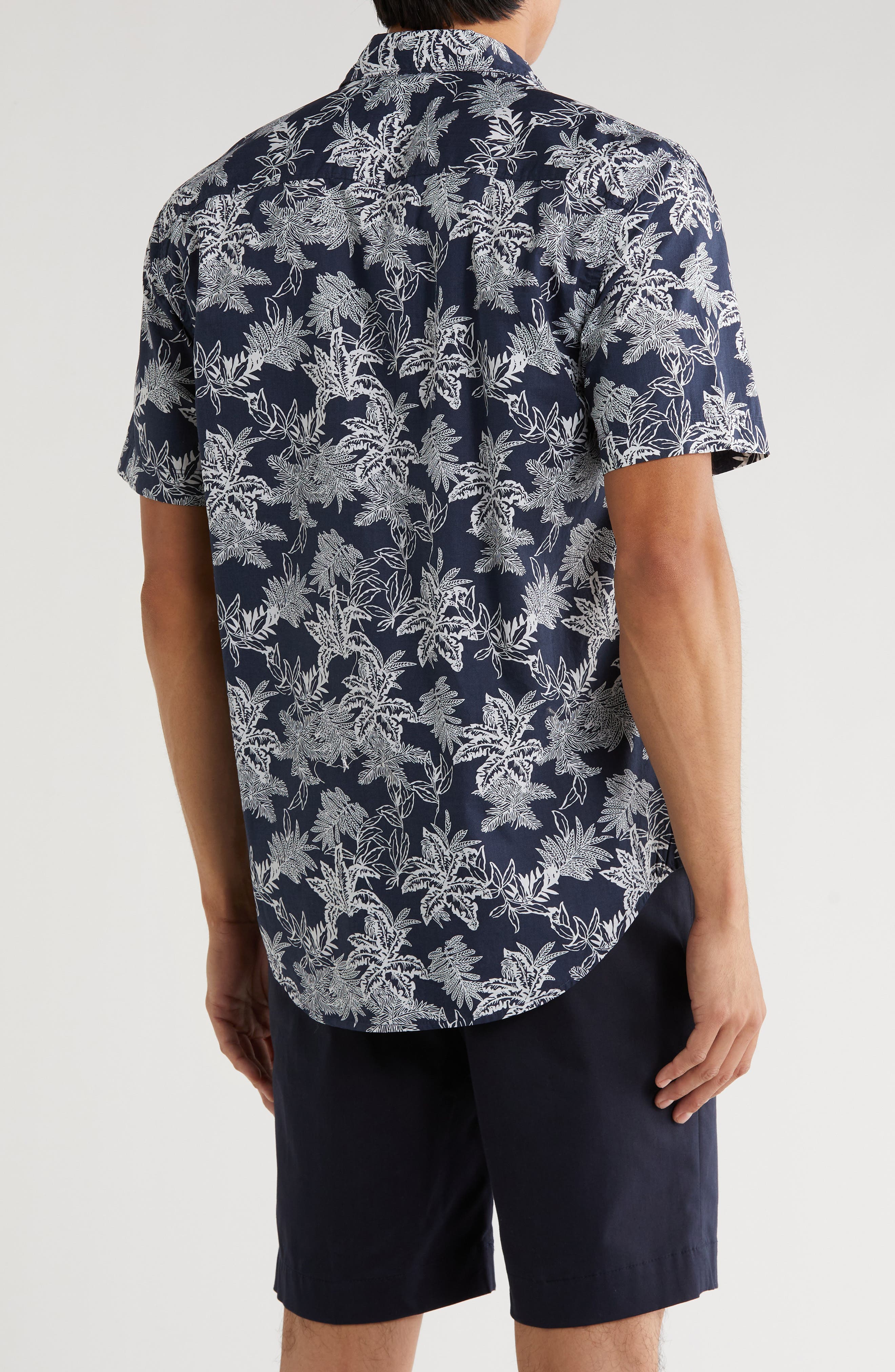 Coastaoro Mavis Leaf Print Short Sleeve Shirt