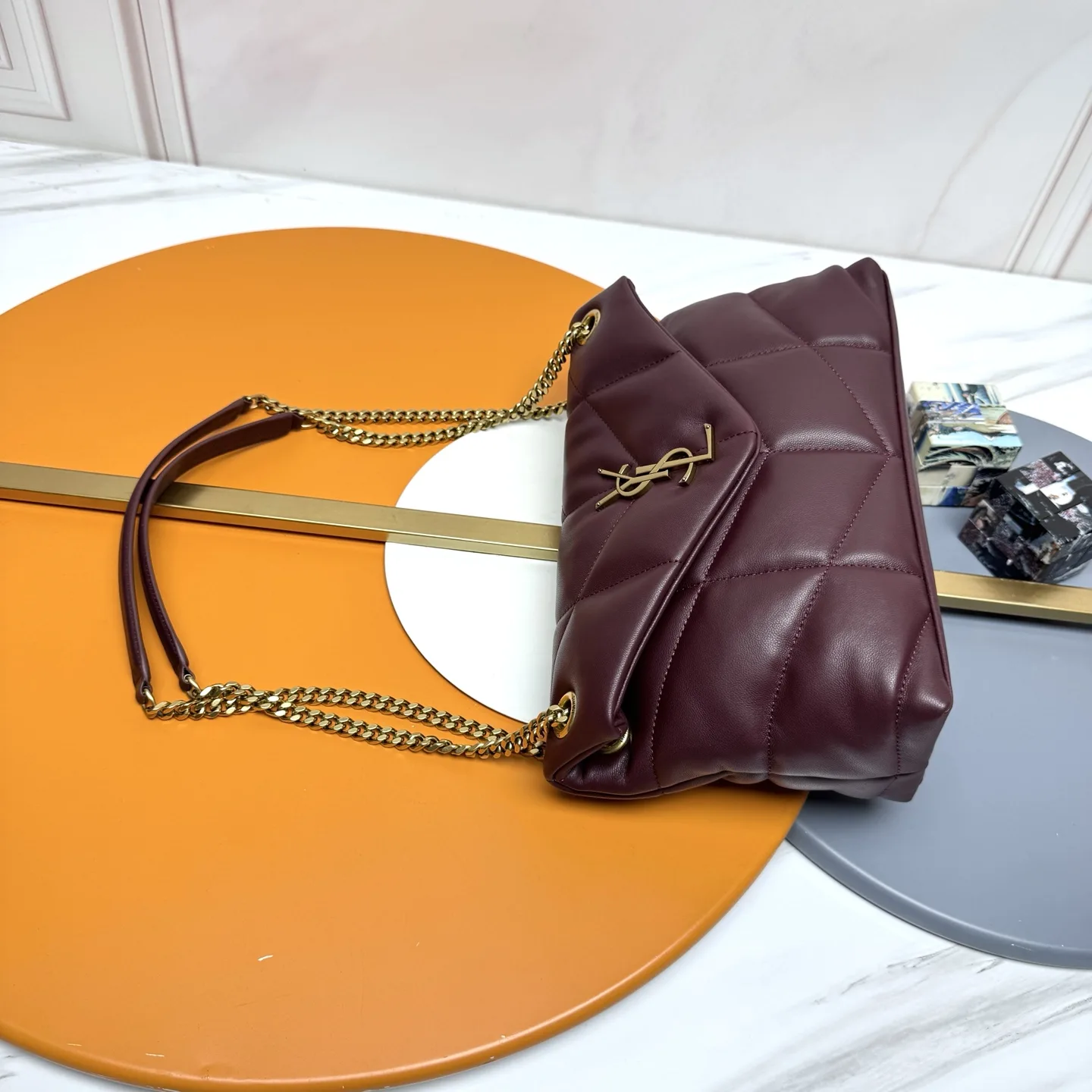 Saint Laurent Loulou Burgundy Quilted Leather Shoulder Bag product photo from LabelPicks
