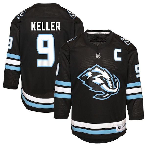 Clayton Keller Utah Mammoth Youth Home Replica Player Jersey - Black