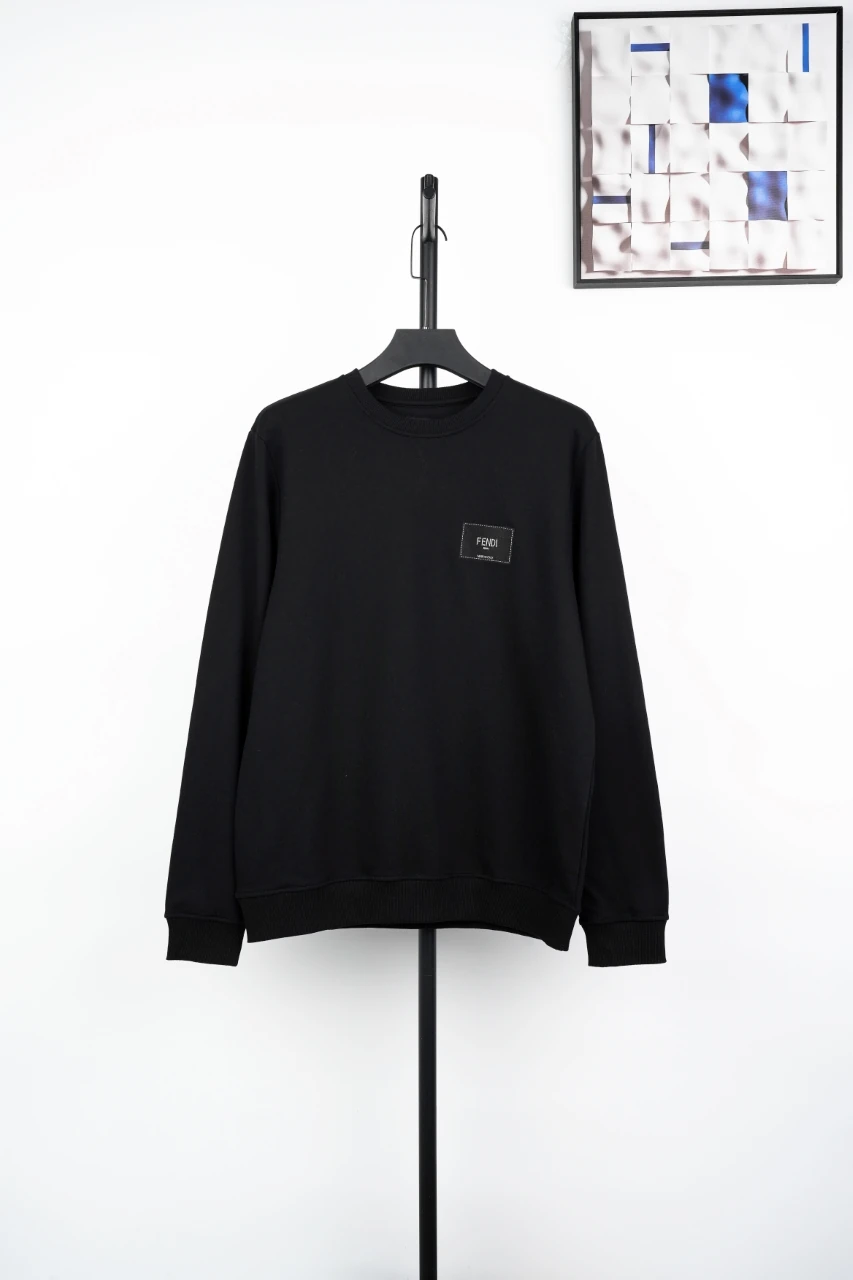 Fendi Black Front and Back Embroidered Logo Sweatshirt product photo from LabelPicks