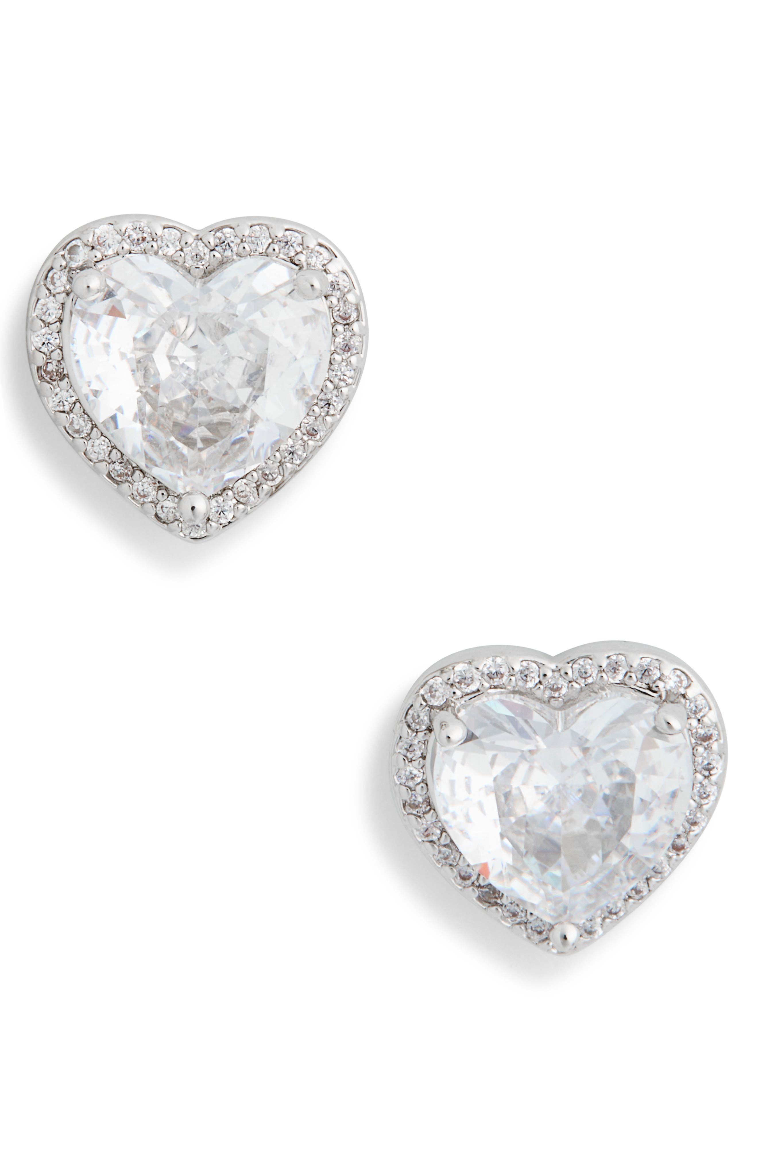 Kate Spade New York my love pavé cubic zirconia stud earrings