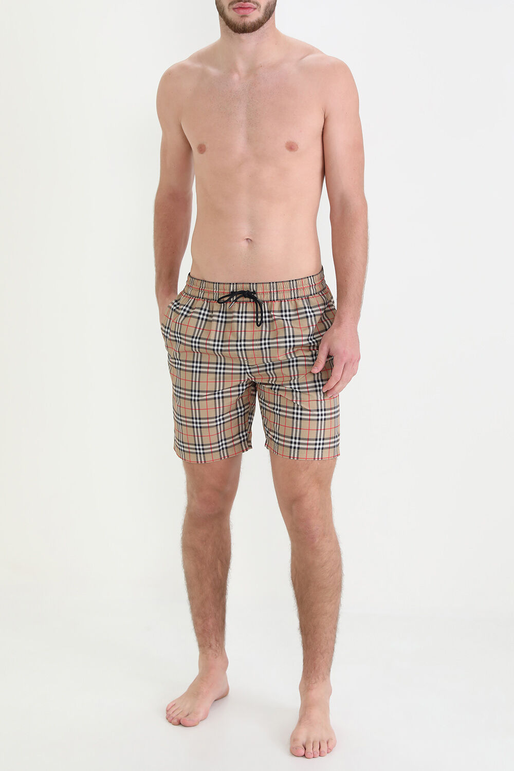BURBERRY מכנסי גלישה בהדפס משבצות אייקוני