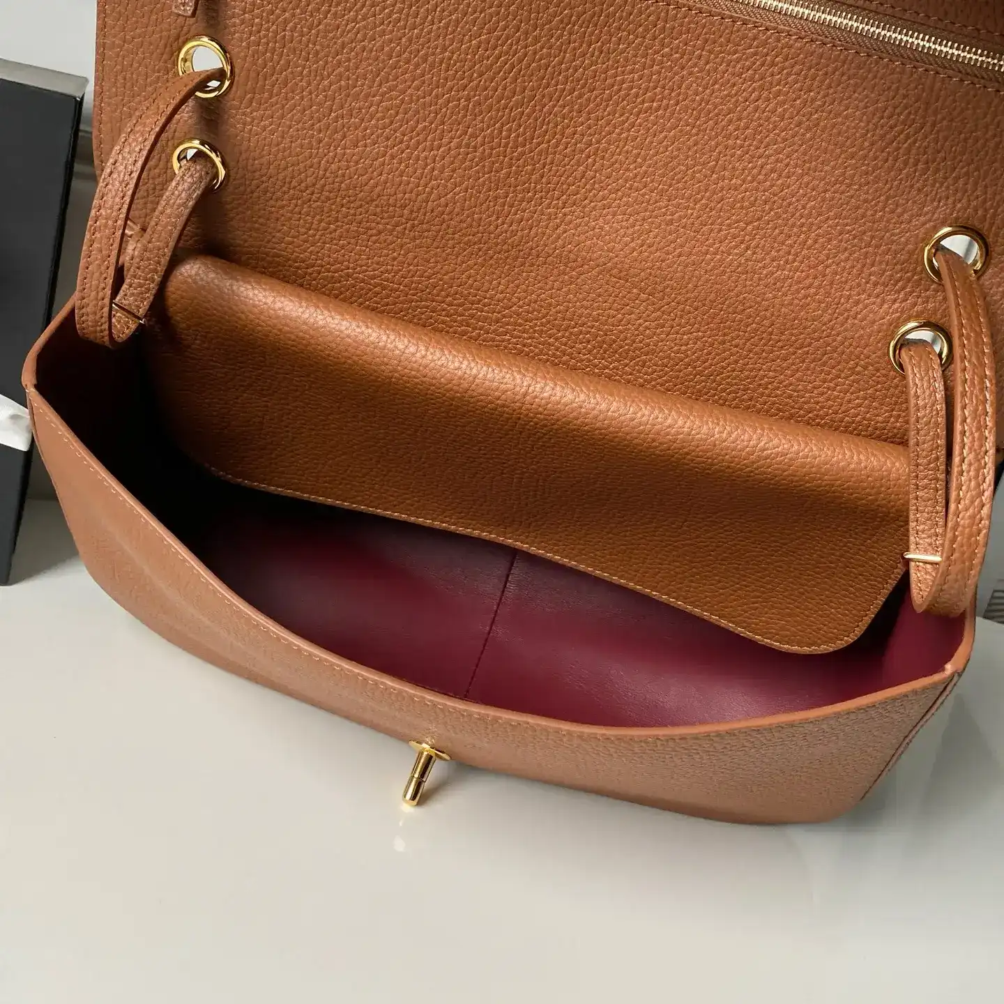 Chanel Classic Flap Gold Grained Leather Shoulder Bag product photo from LabelPicks