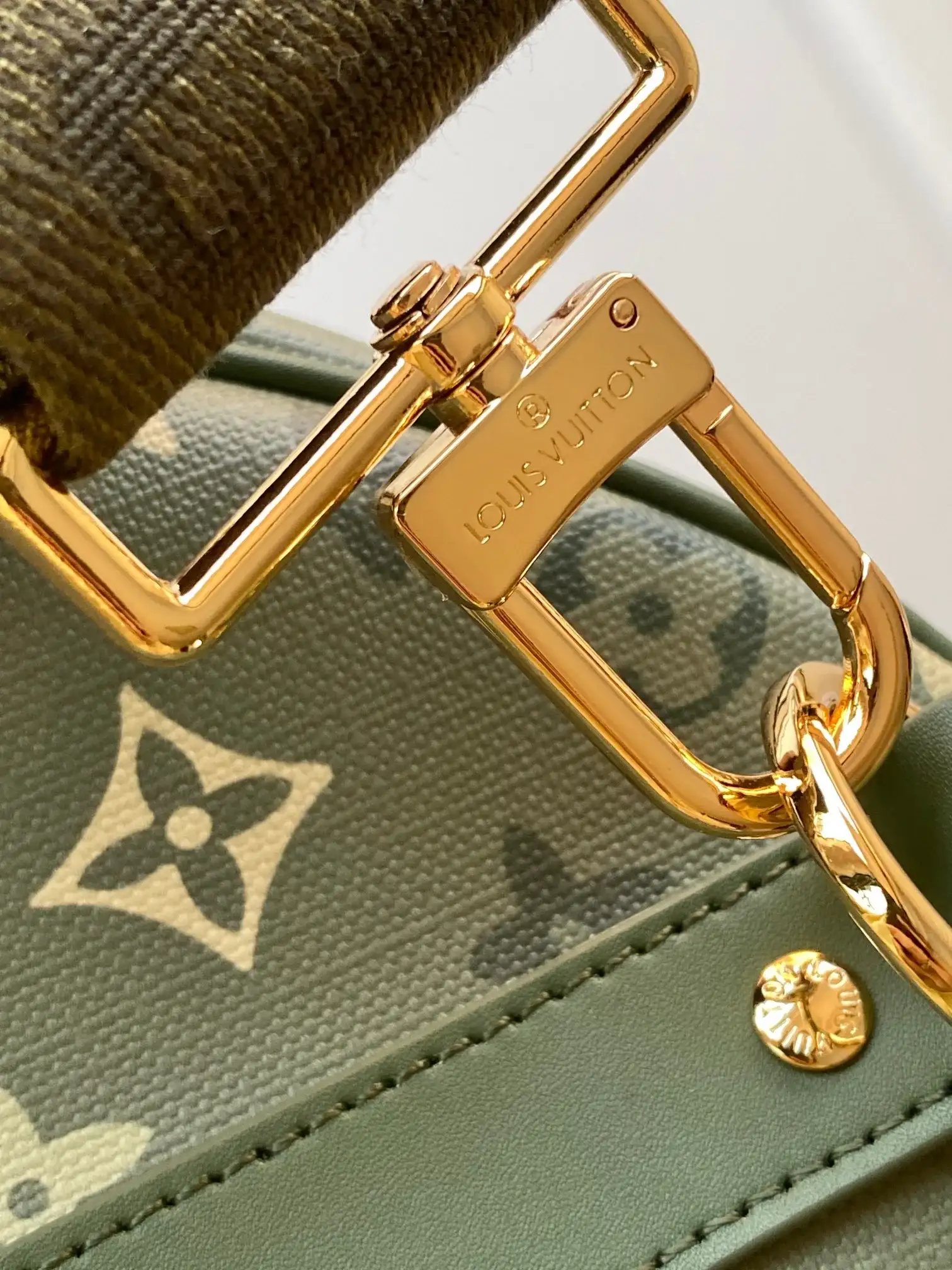 Louis Vuitton Green Keepall Monogram Canvas Tote Bag product photo from LabelPicks