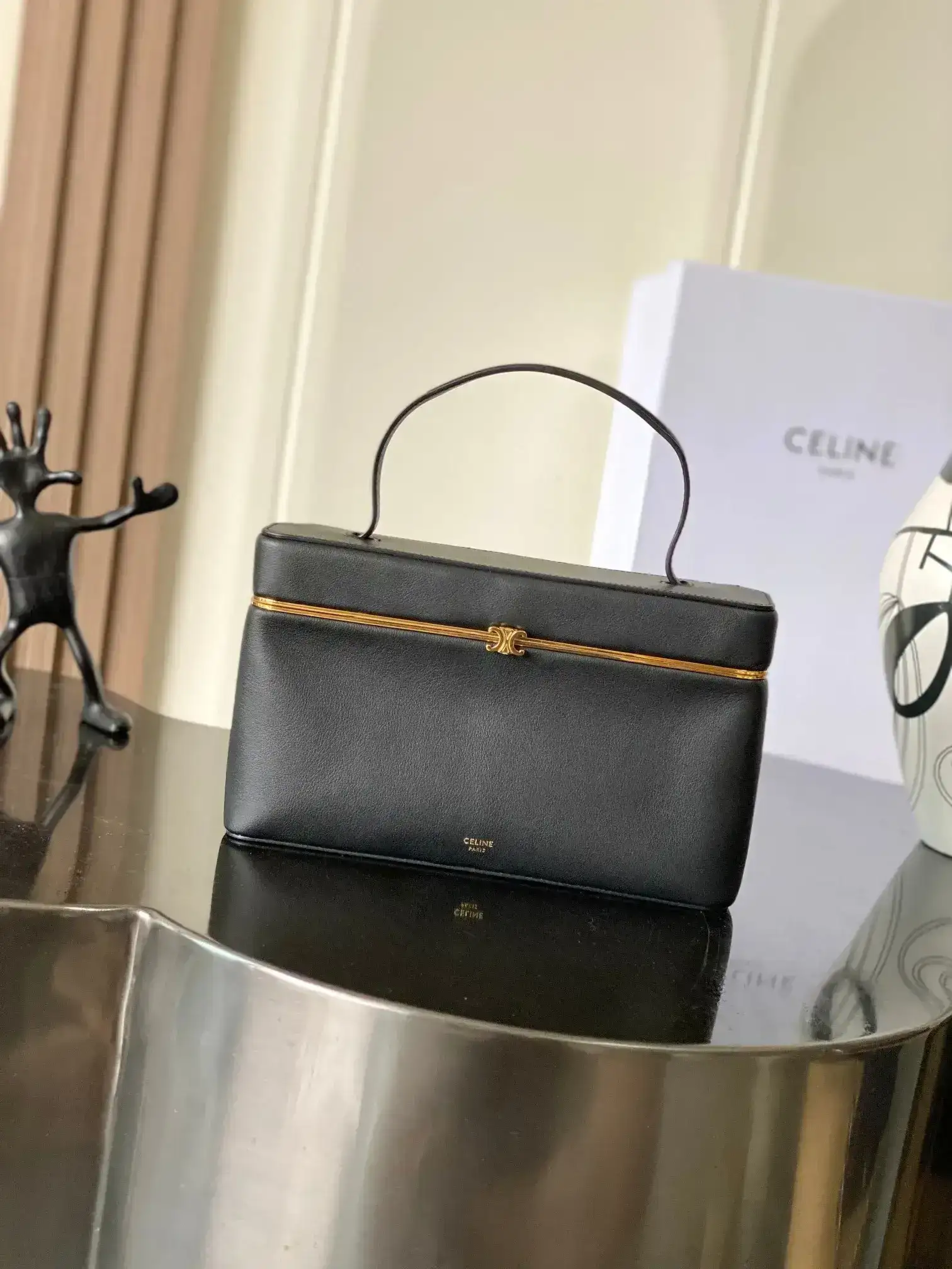 Celine Black Triomphe Top Handle Bag product photo from LabelPicks