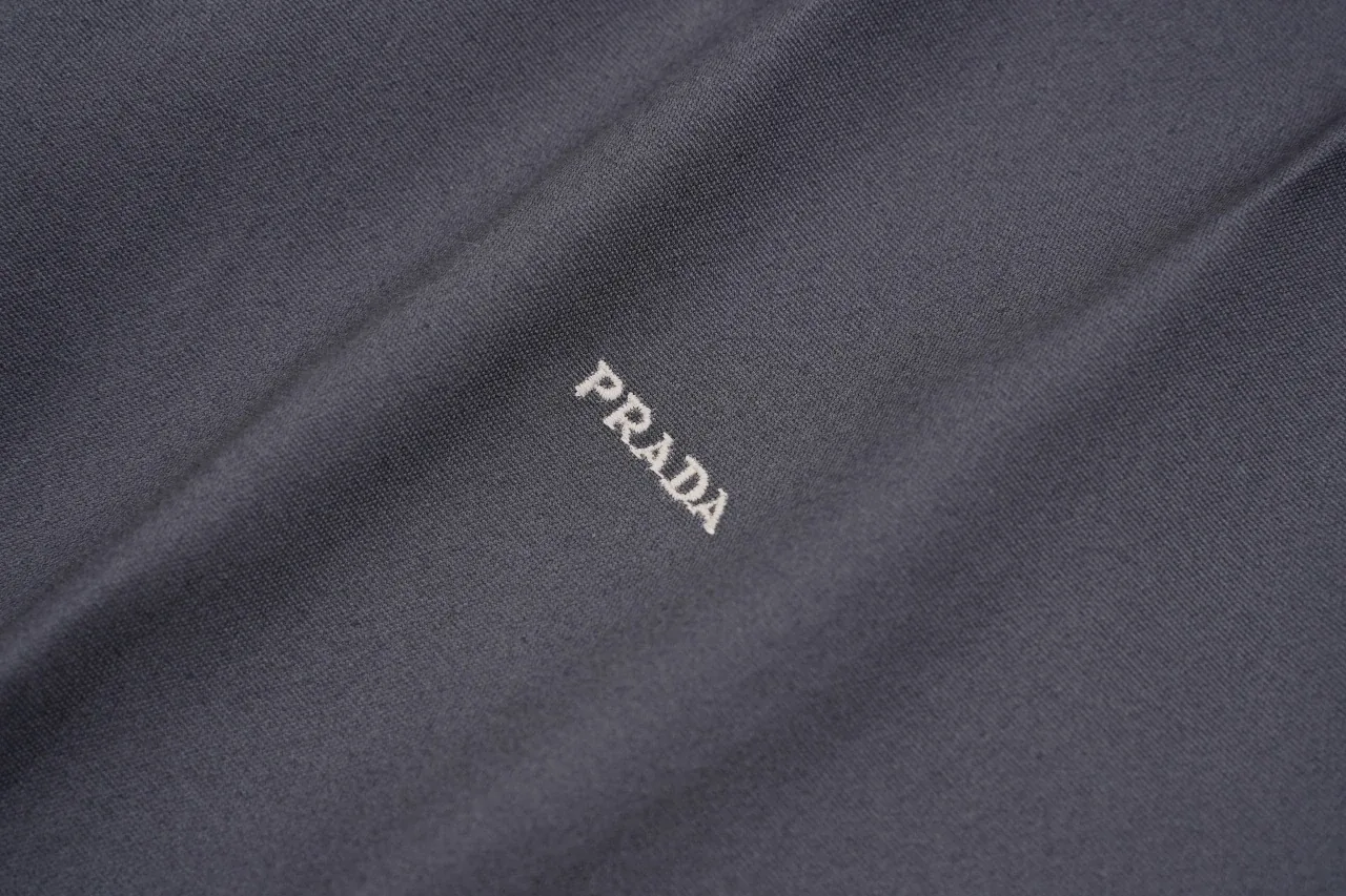 Prada Charcoal Zip Jacket with Pink Lining product photo from LabelPicks