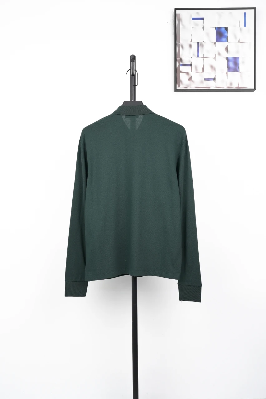 Miu Miu Dark Green Small Logo Embroidered Long Sleeve Polo Shirt product photo from LabelPicks