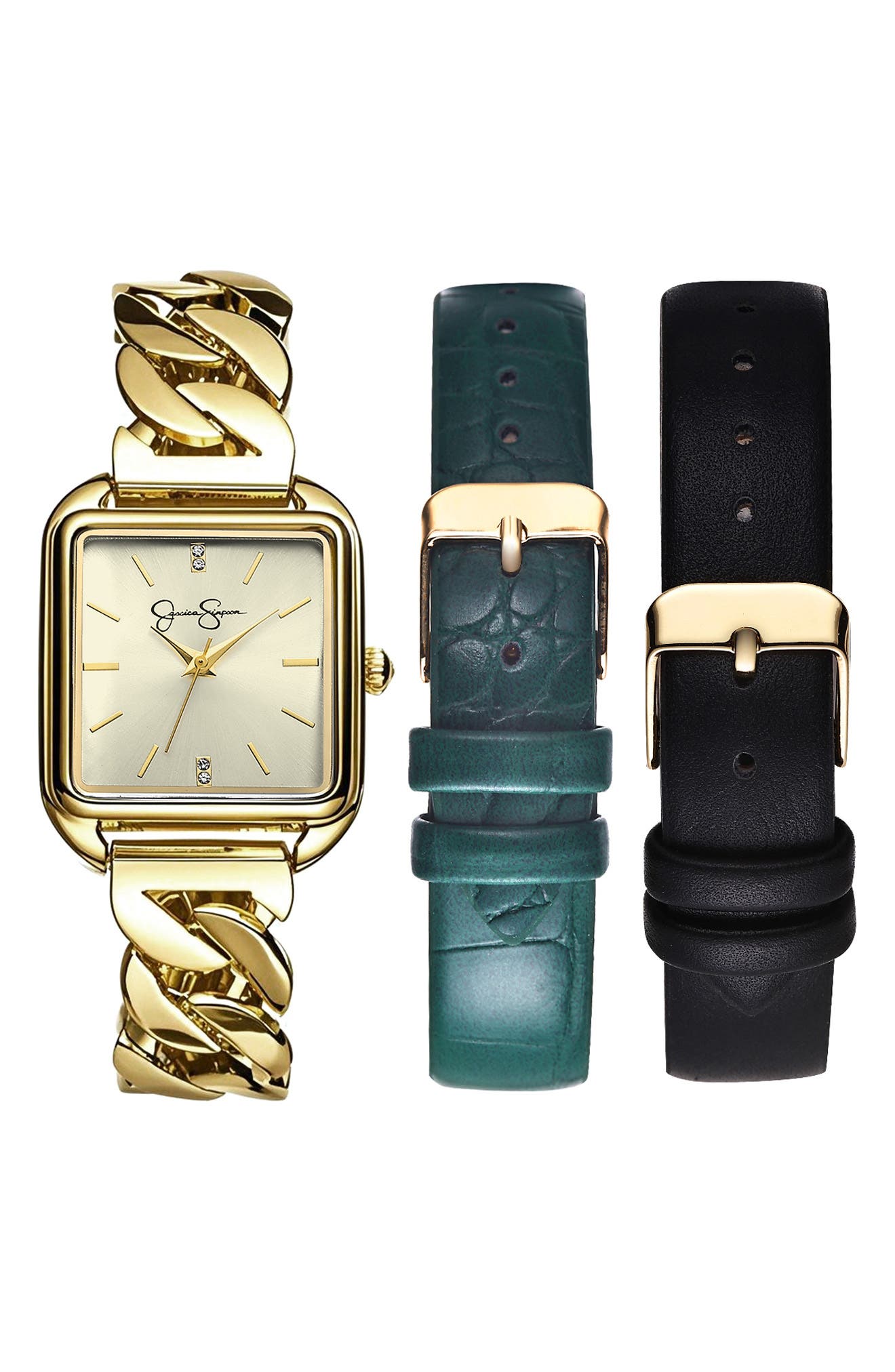 Jessica Simpson Siicone Watch Change Strap Set