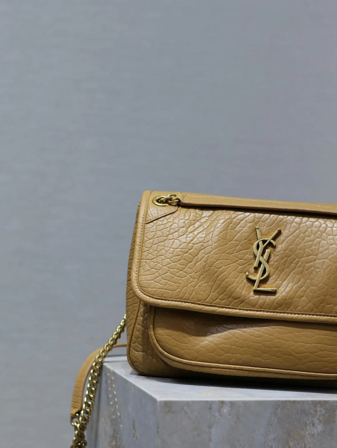 Saint Laurent Niki Yellow Lambskin Shoulder Bag product photo from LabelPicks