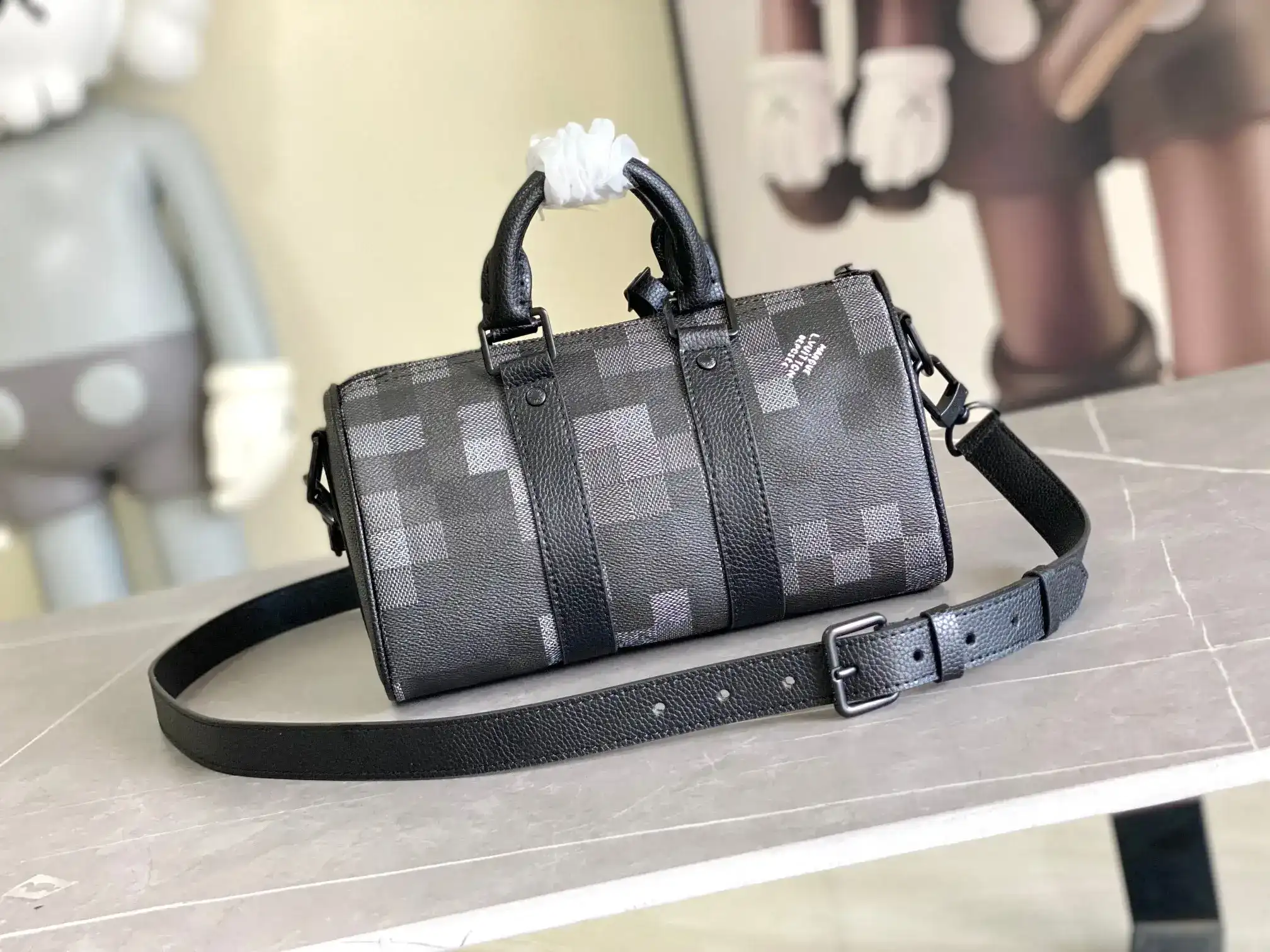 Louis Vuitton Keepall Black Canvas and Leather Tote Bag product photo from LabelPicks