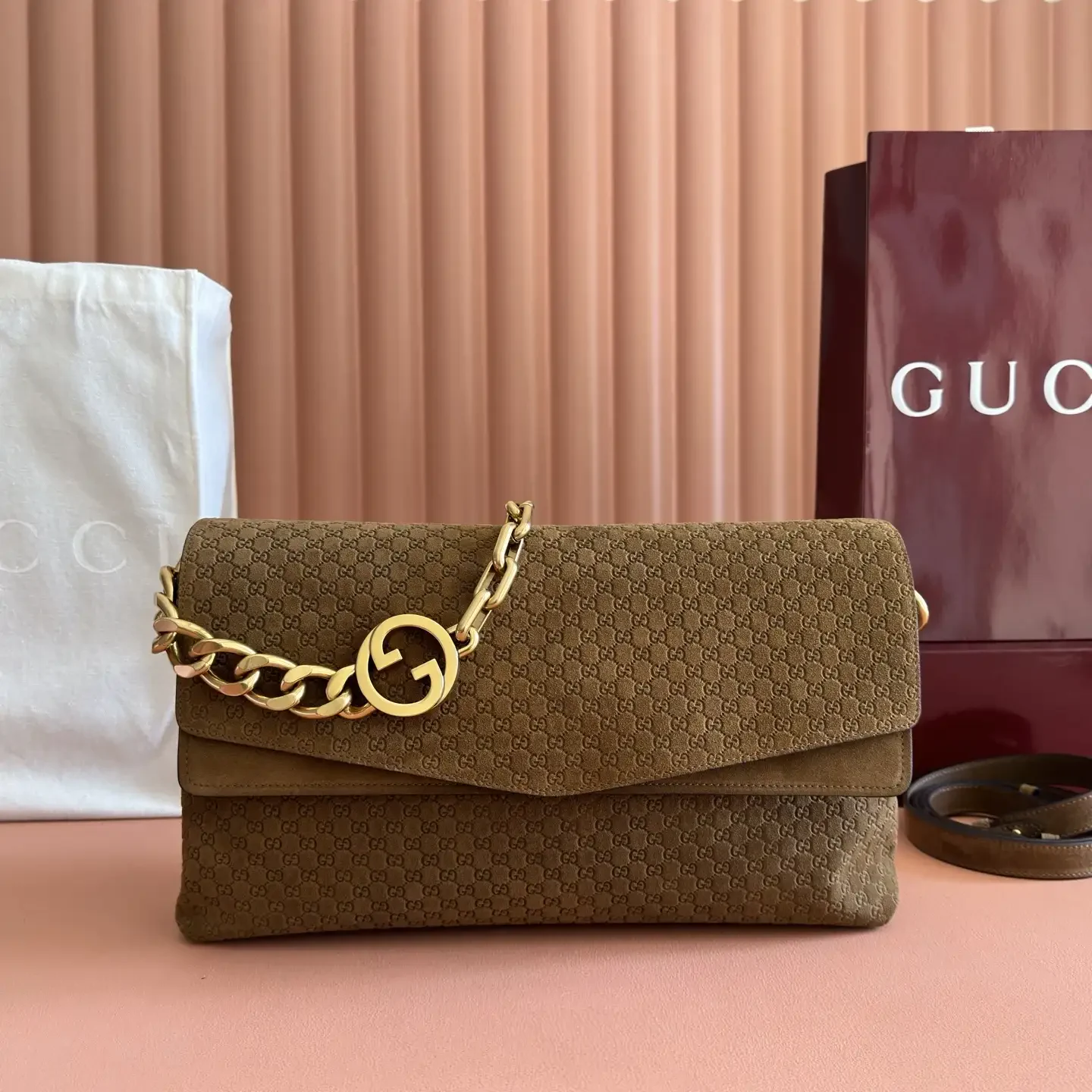 Gucci Brown GG Supreme Canvas Shoulder Bag product photo from LabelPicks