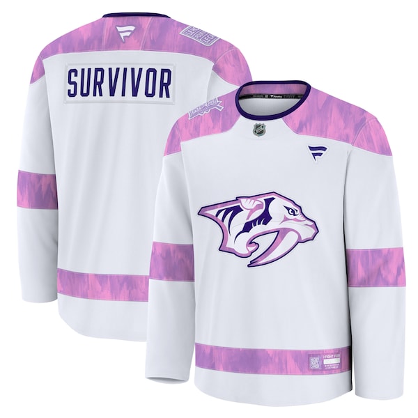 Nashville Predators  Hockey Fights Cancer Practice Jersey - White