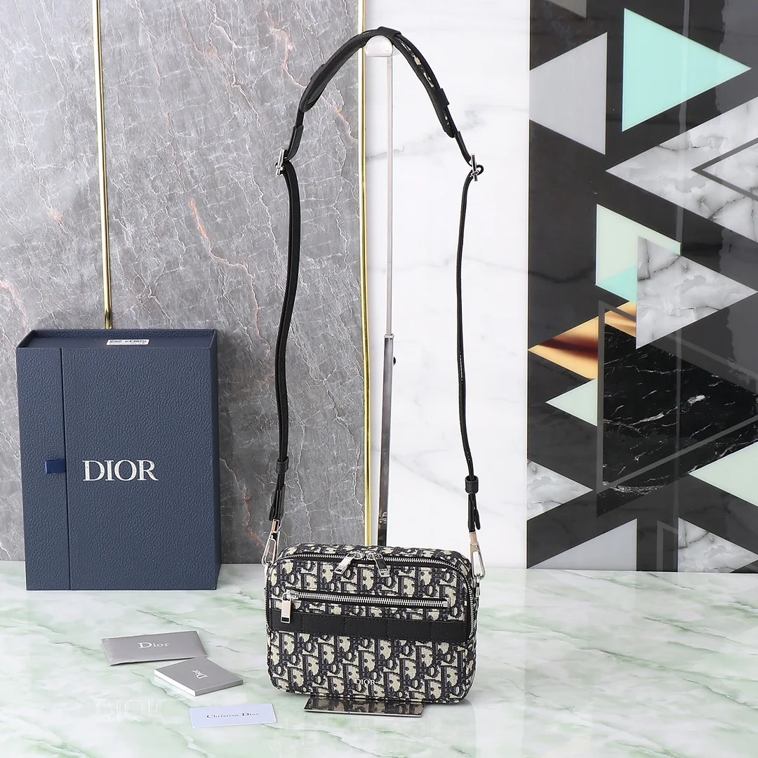 Dior Black Grained Leather Crossbody Bag product photo from LabelPicks