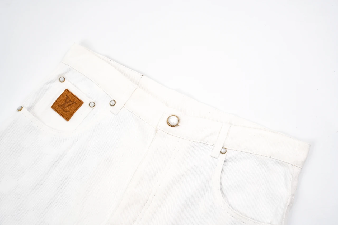 Louis Vuitton Off White Back Pocket Stitch Monogram Denim Pants product photo from LabelPicks