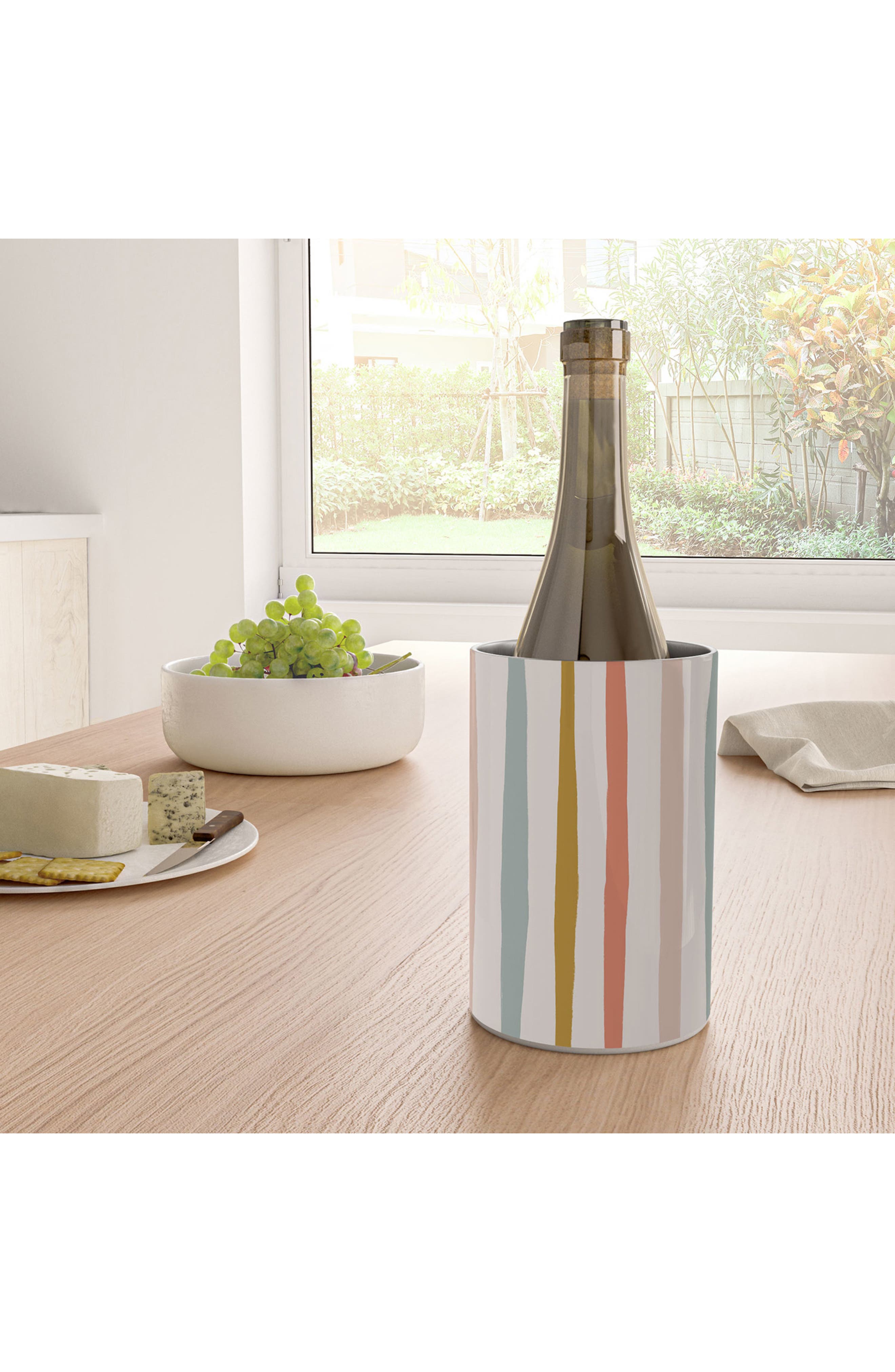 Deny Designs Colorful Stripes Stainless Steel Wine Chiller
