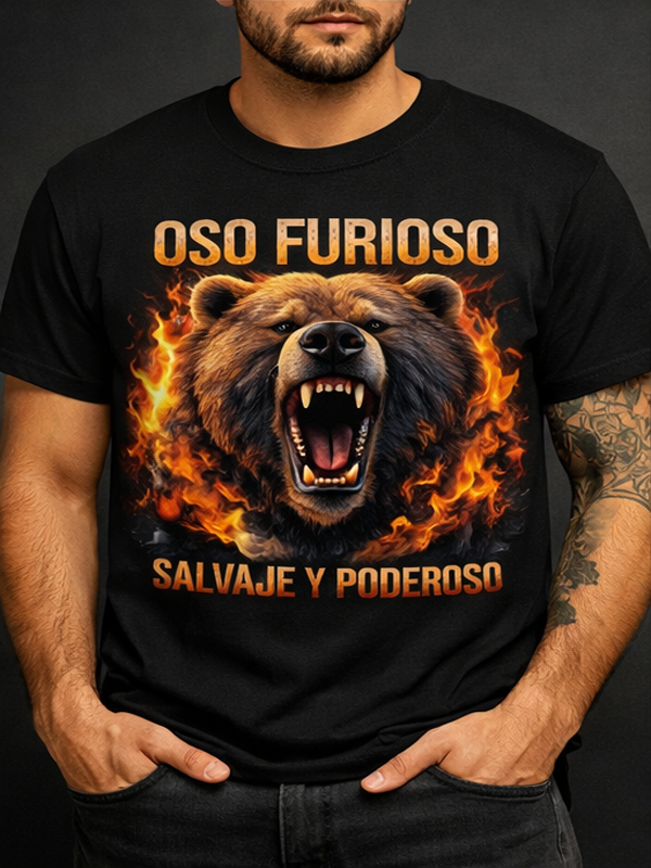 Remera Oso Furioso | Streetwear Dark Unisex