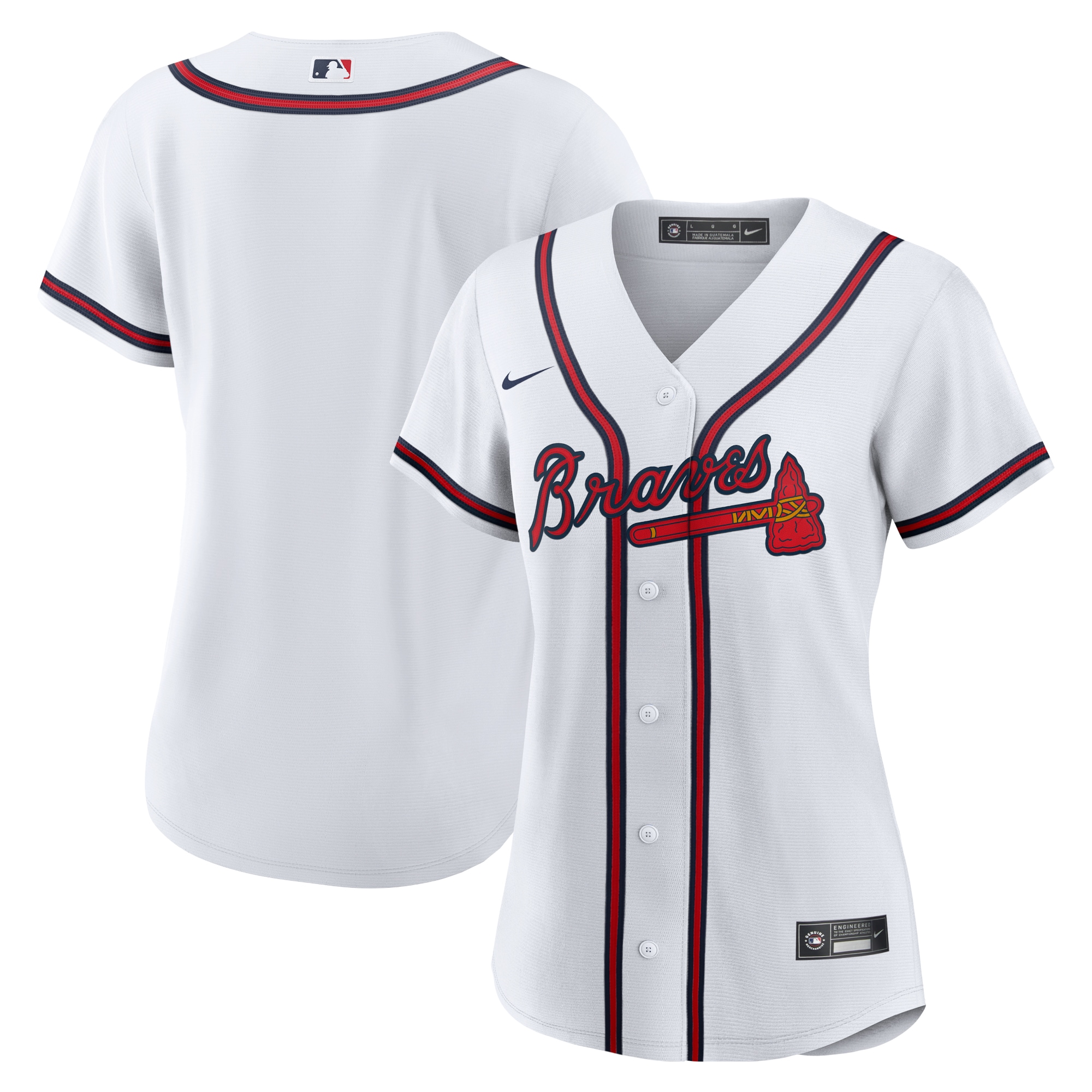 Women's Atlanta Braves Nike Navy Alternate Replica Team Jersey/White/Red