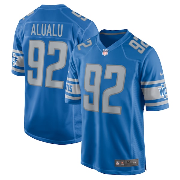 Tyson Alualu Detroit Lions Nike  Game Jersey -  Blue
