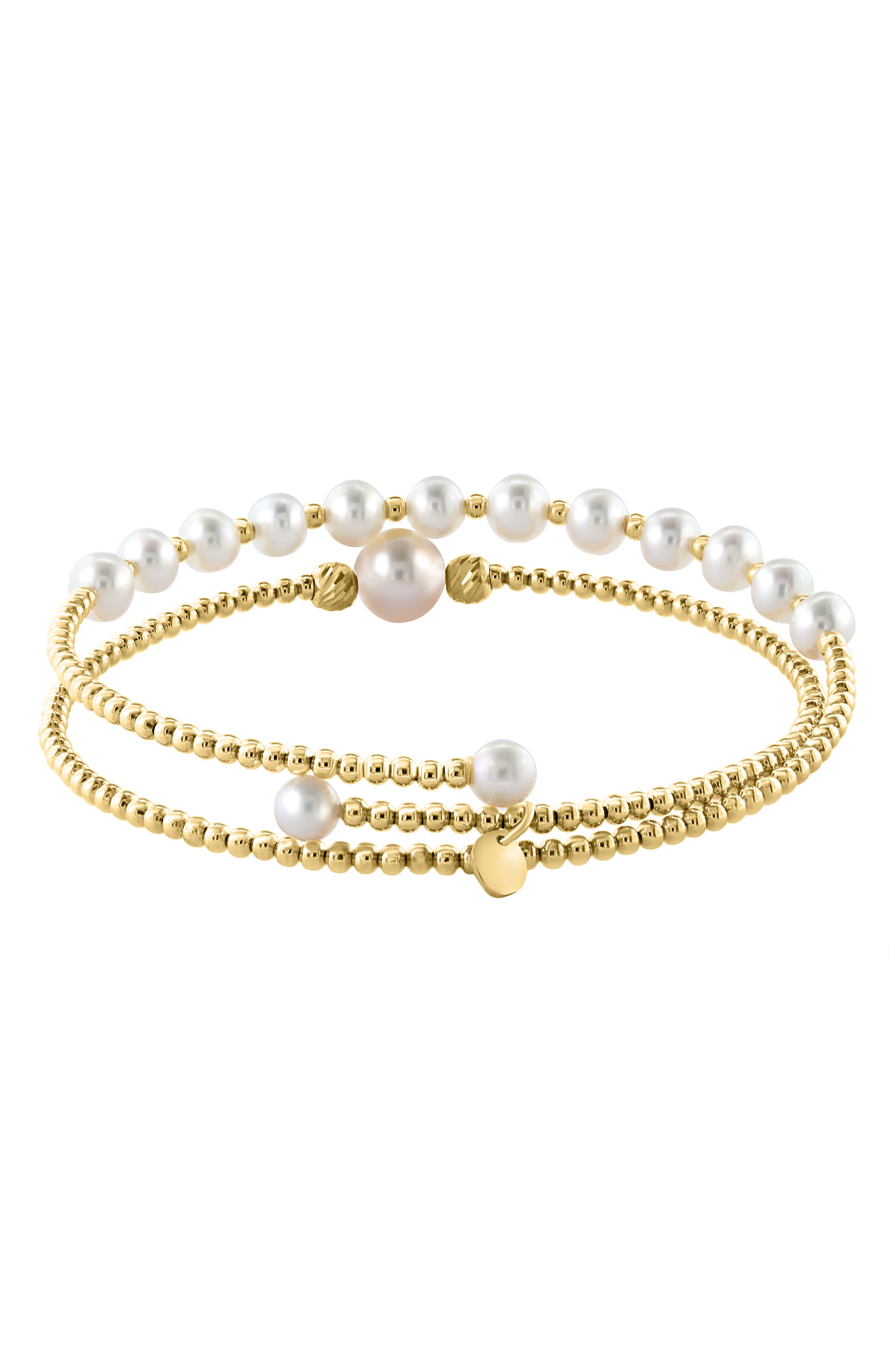 EFFY 14K Gold Beaded Freshwater Pearl Bracelet