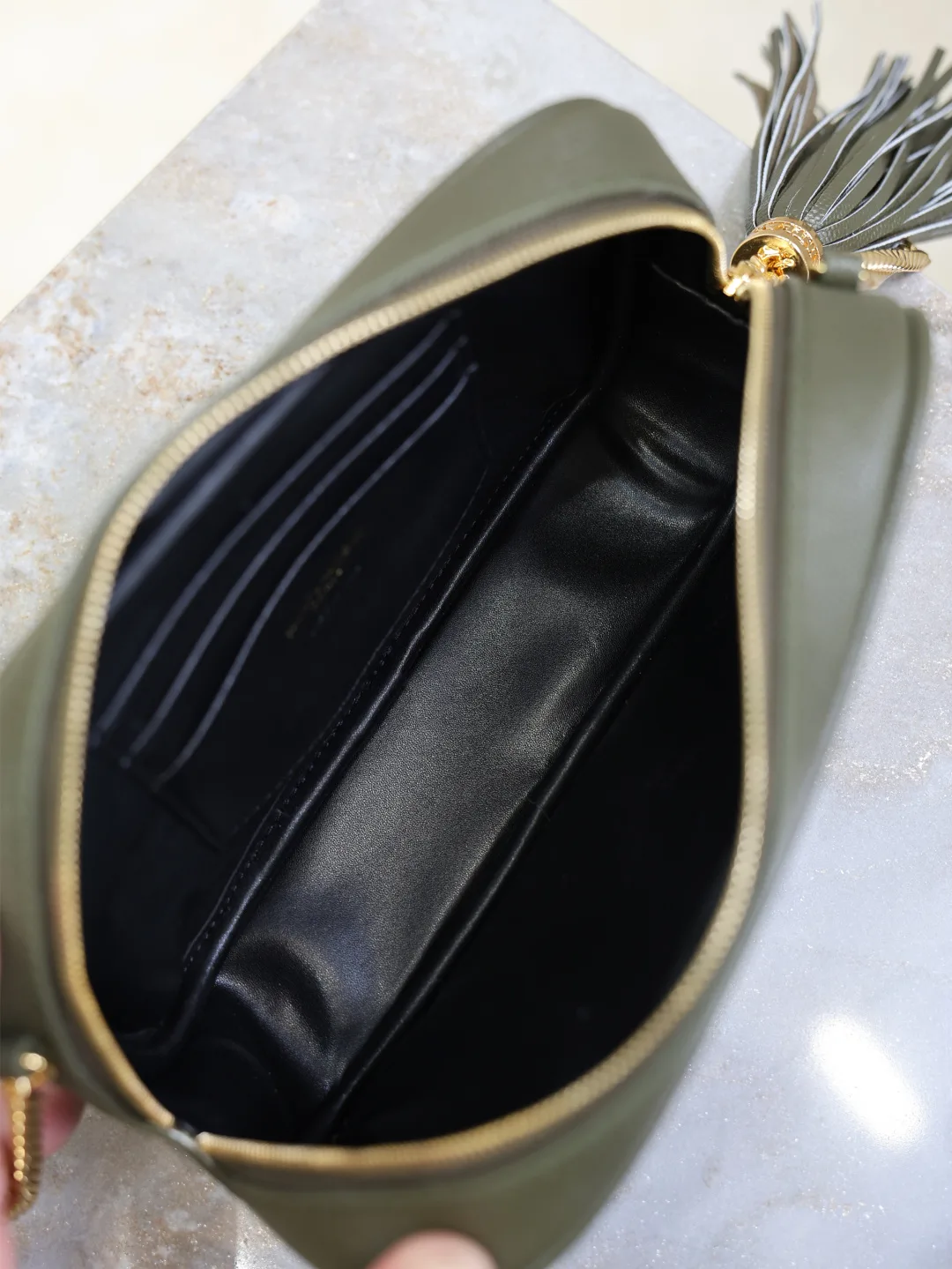 Saint Laurent Green Calfskin Shoulder Bag product photo from LabelPicks