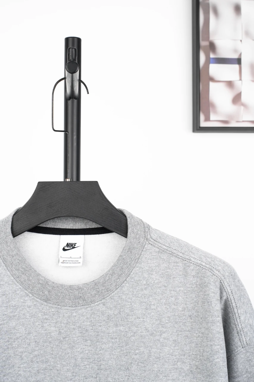 Nike Grey Embroidered Logo Crewneck Sweatshirt product photo from LabelPicks