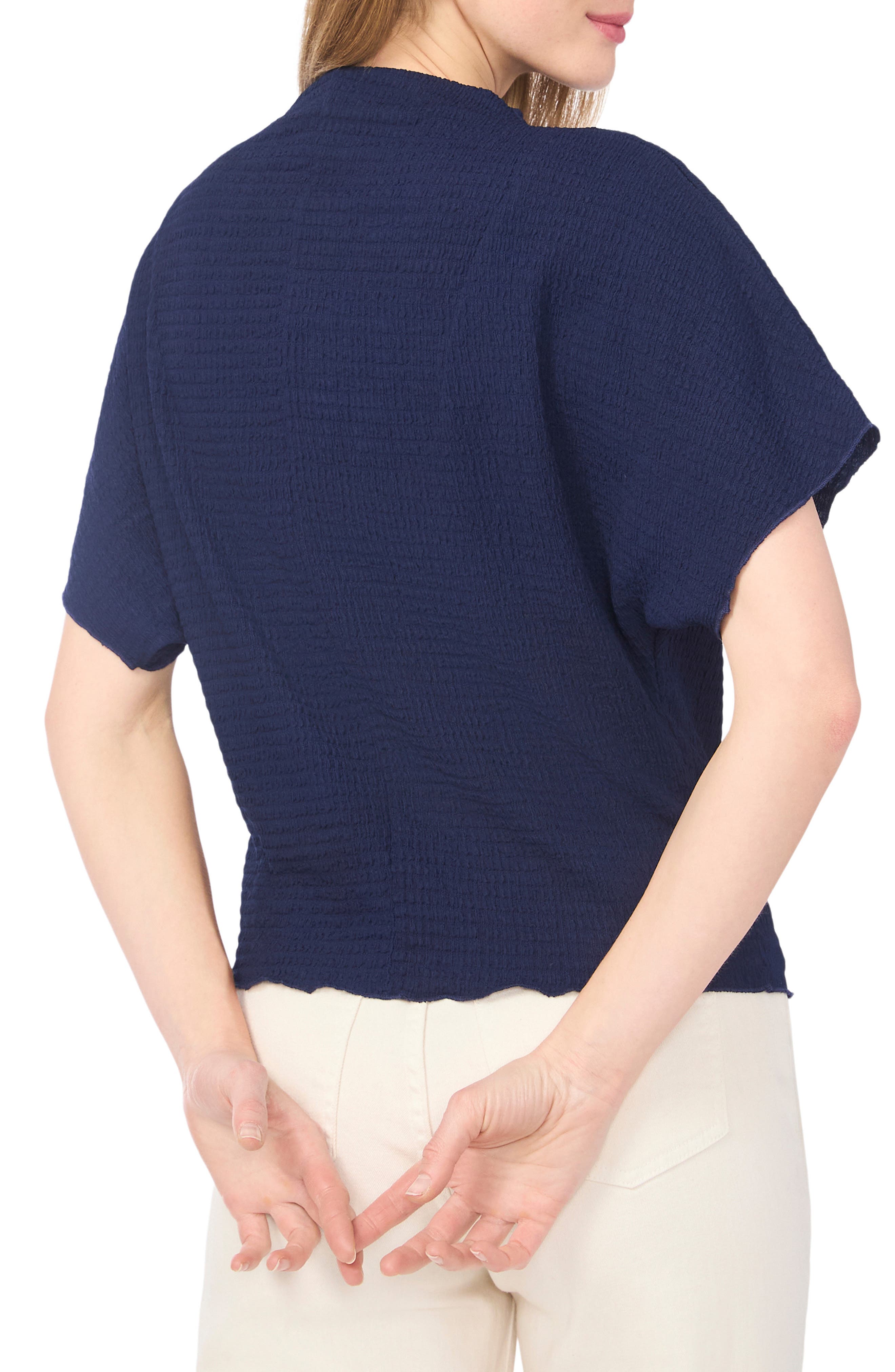 Vince Camuto Textured Mock Neck Top