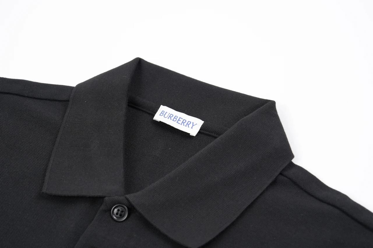 Burberry Black Chain Check Equestrian Knight Polo Shirt product photo from LabelPicks