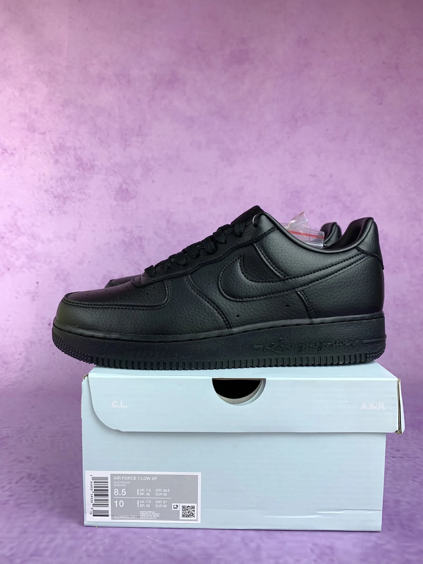 NOCTA x Nike Air Force 1 Low 'Triple Black' Custom Shoes product photo from LabelPicks