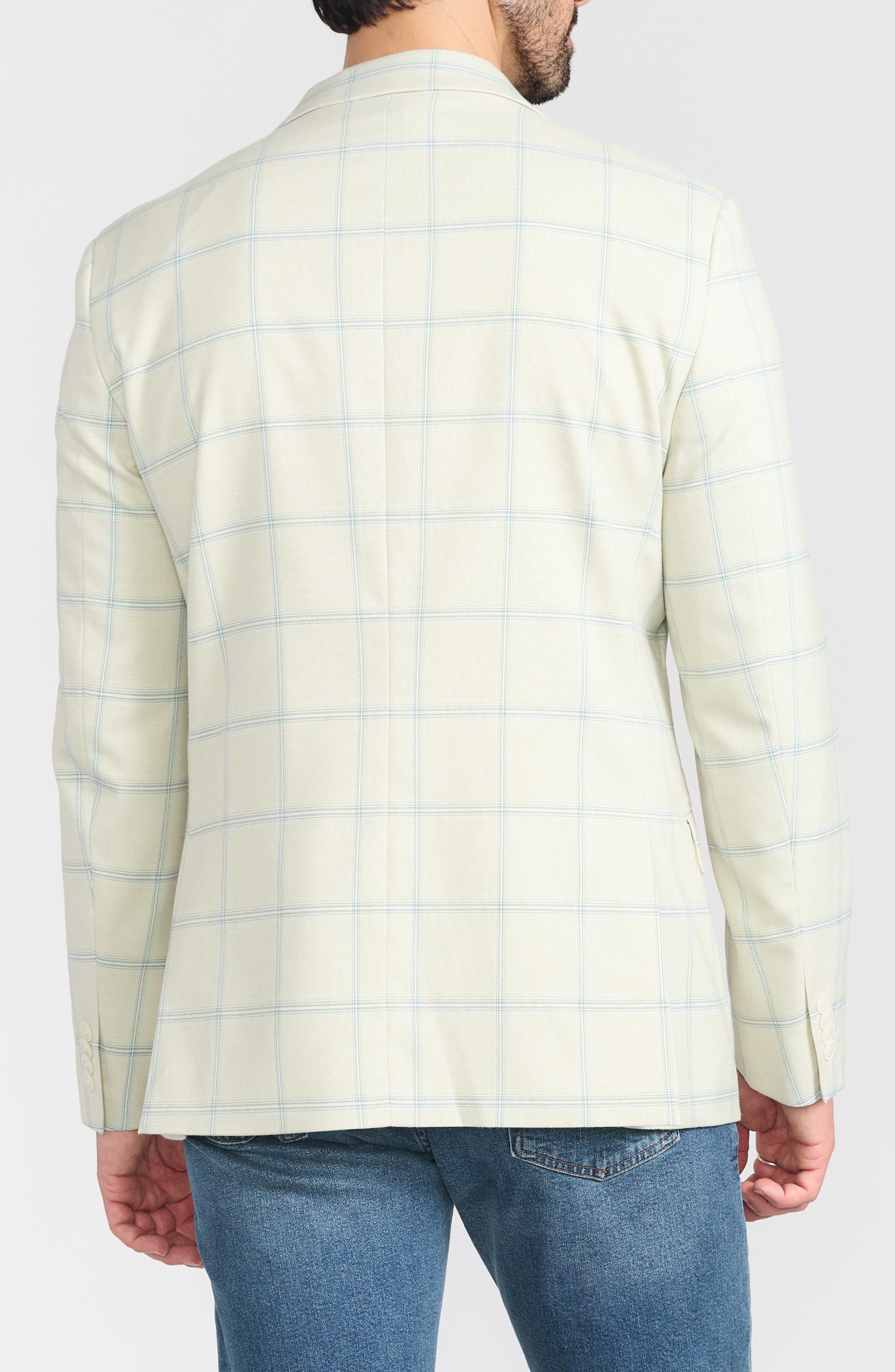 SAVILE ROW CO Mayfair Windowpane Notch Lapel Blazer