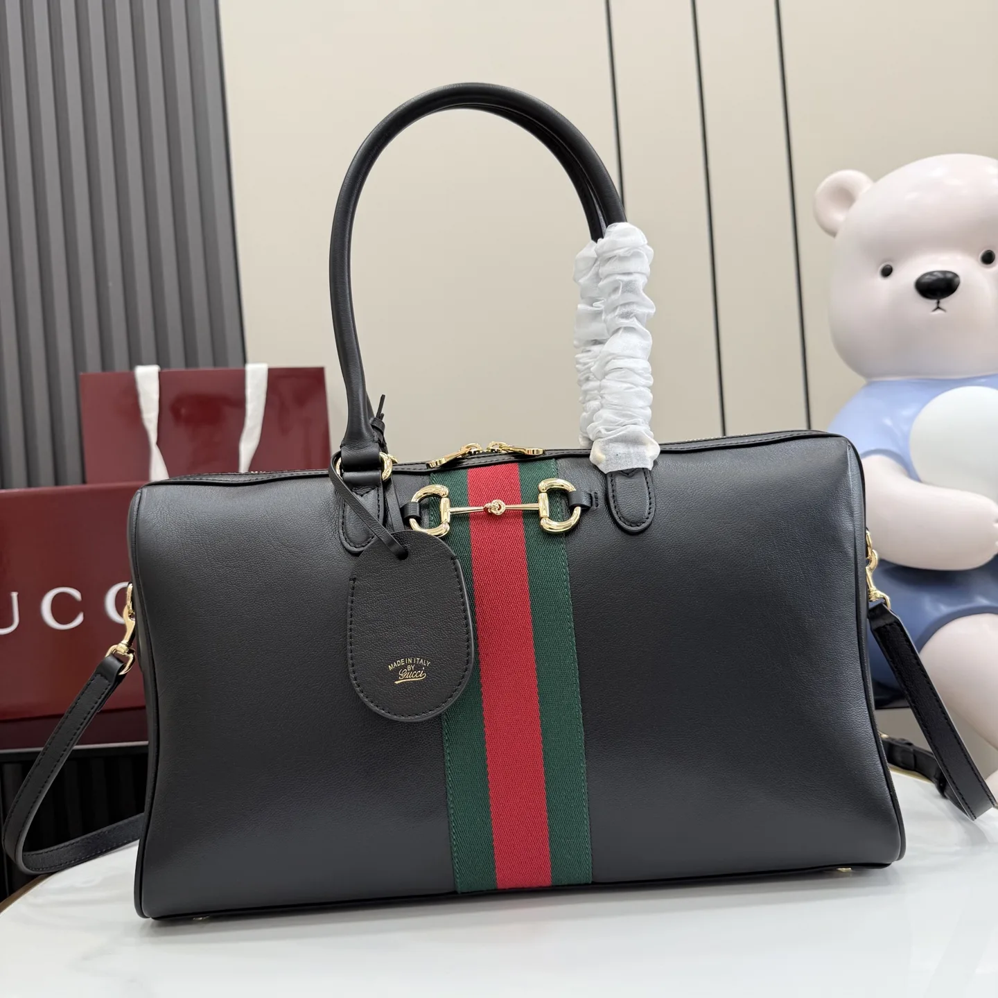 Gucci Black Horsebit Quilted Leather Top Handle Bag product photo from LabelPicks