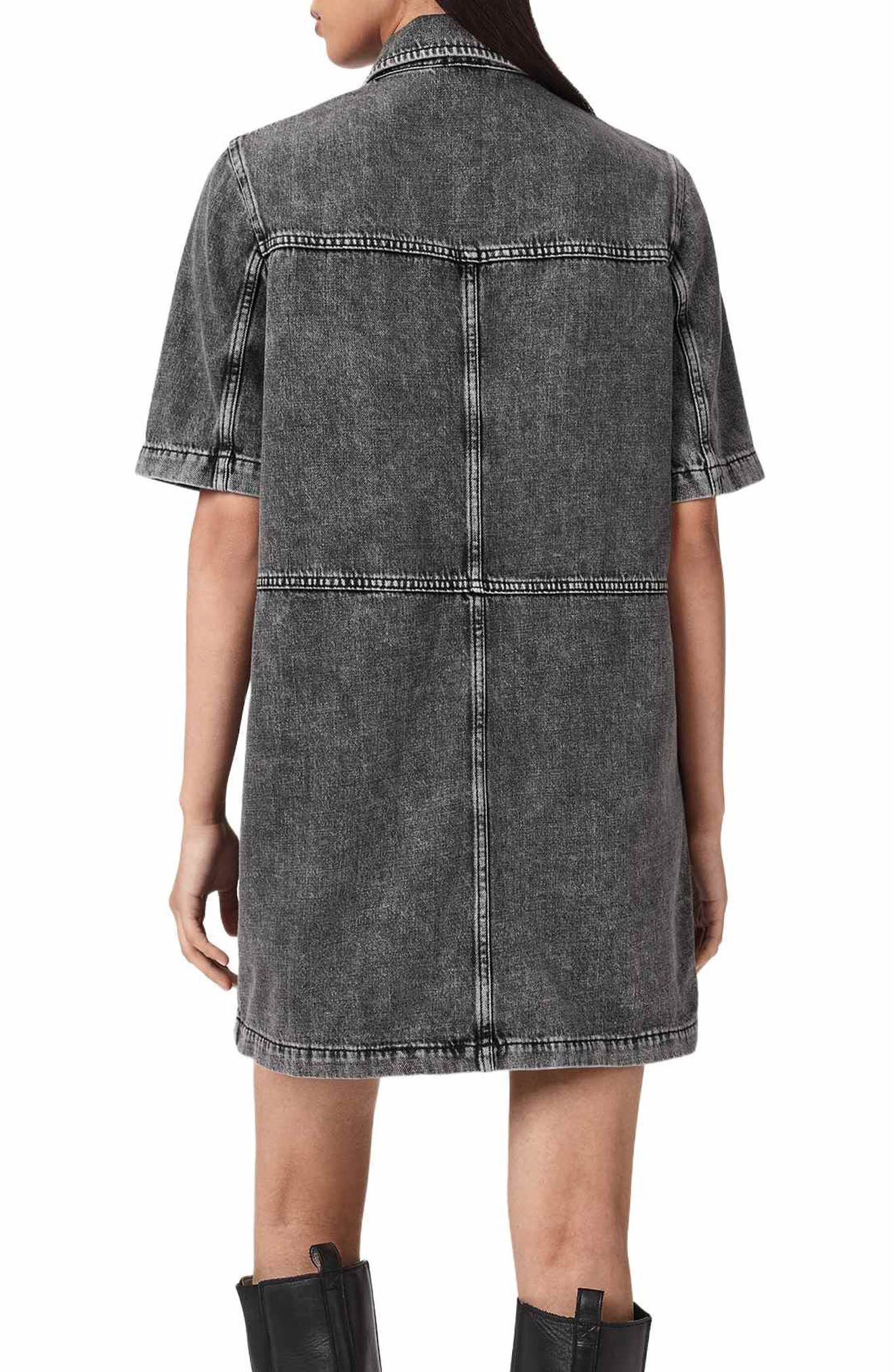 AllSaints Rock Short Sleeve Denim Shirtdress
