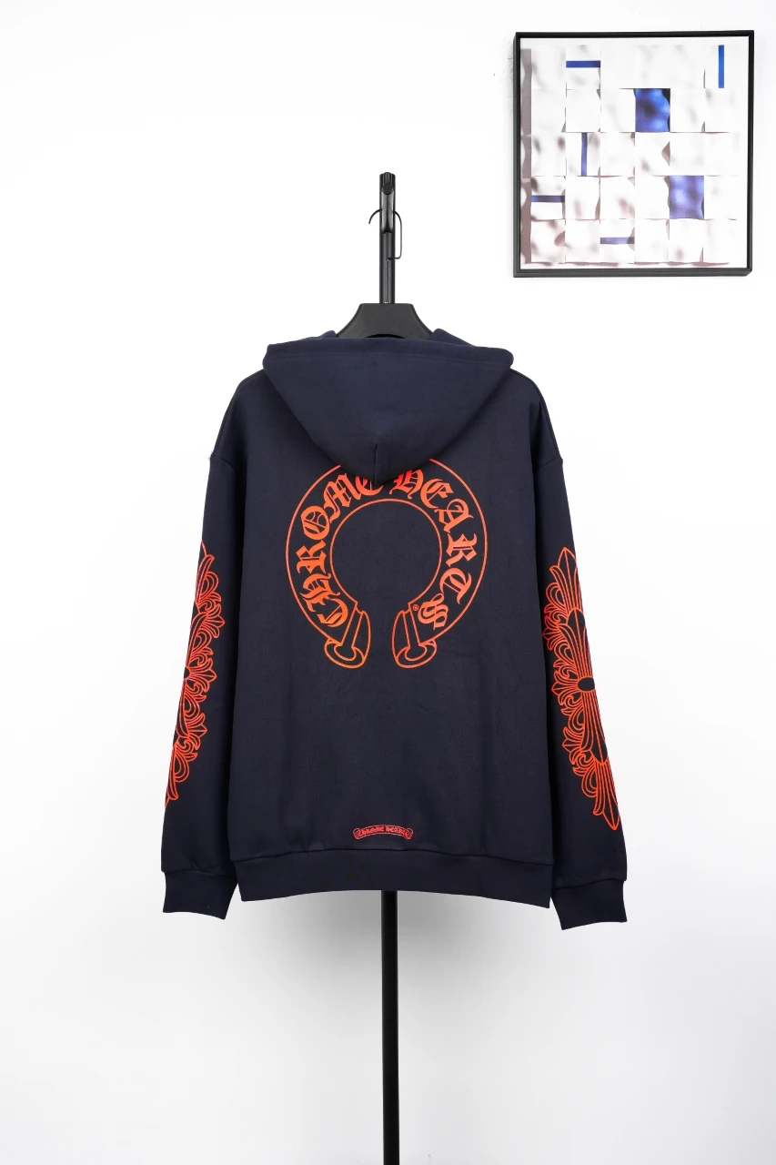 Chrome Hearts Navy Red Sanskrit Scroll Hoodie product photo from LabelPicks