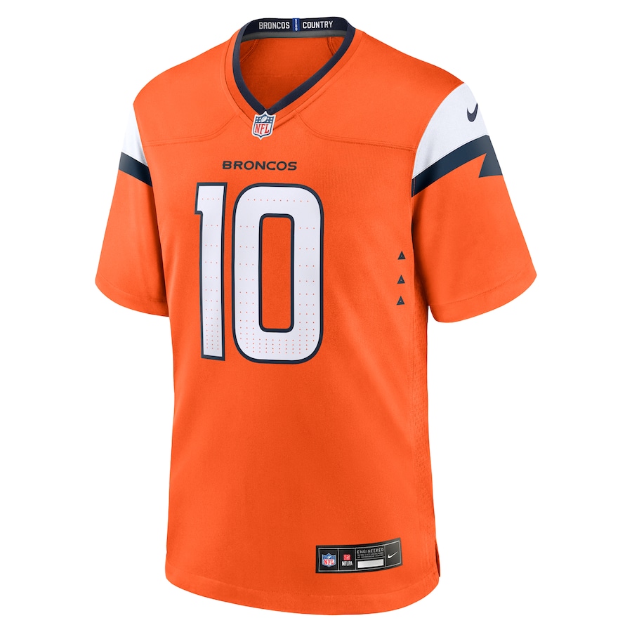Bo Nix Denver Broncos Nike 2024 NFL Draft First Round Pick Player Game Jersey - Orange