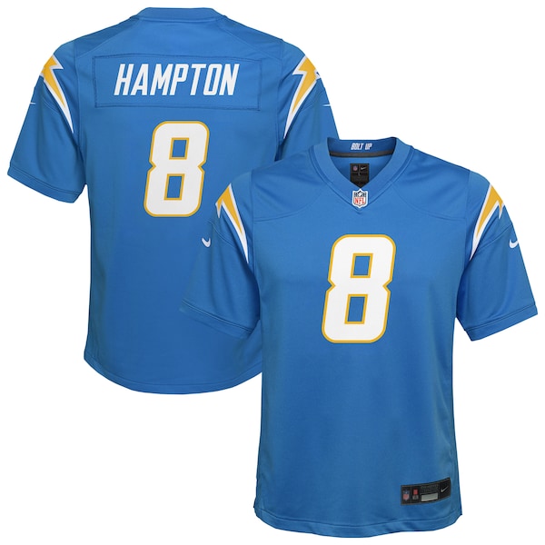 Omarion Hampton Los Angeles Chargers Nike Youth Team Game Jersey - Powder Blue