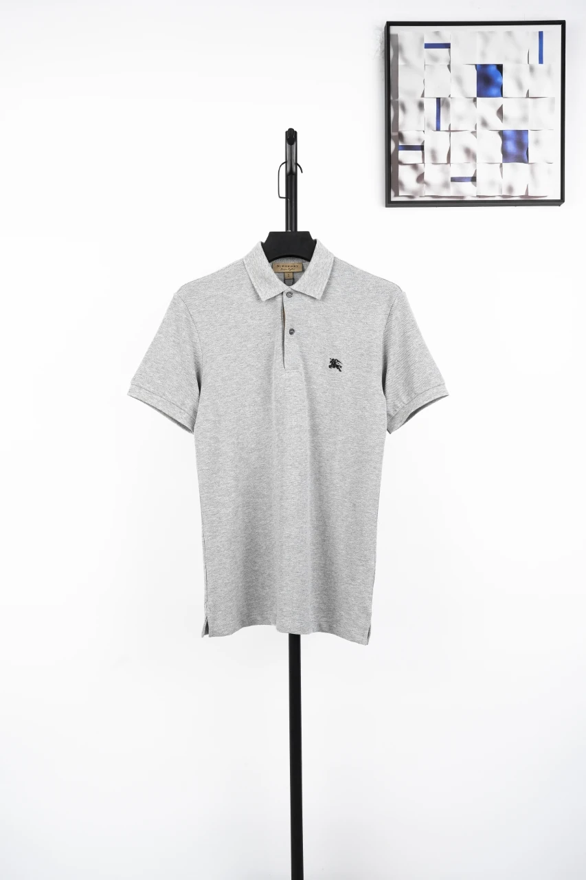 Burberry Grey Equestrian Knight Embroidered Polo Shirt product photo from LabelPicks