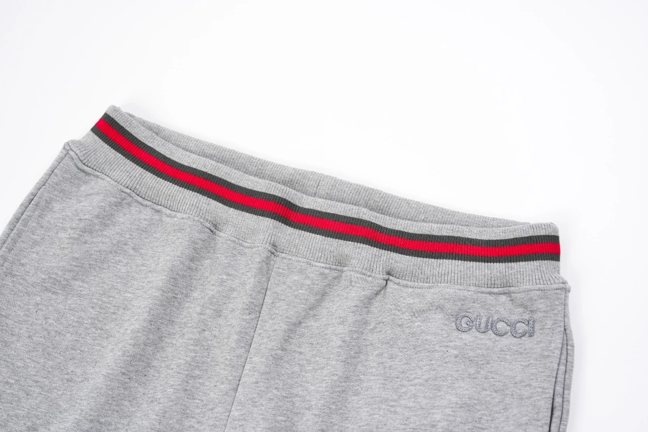 GUCCI Grey Web-Stripe Straight Track Pants product photo from LabelPicks
