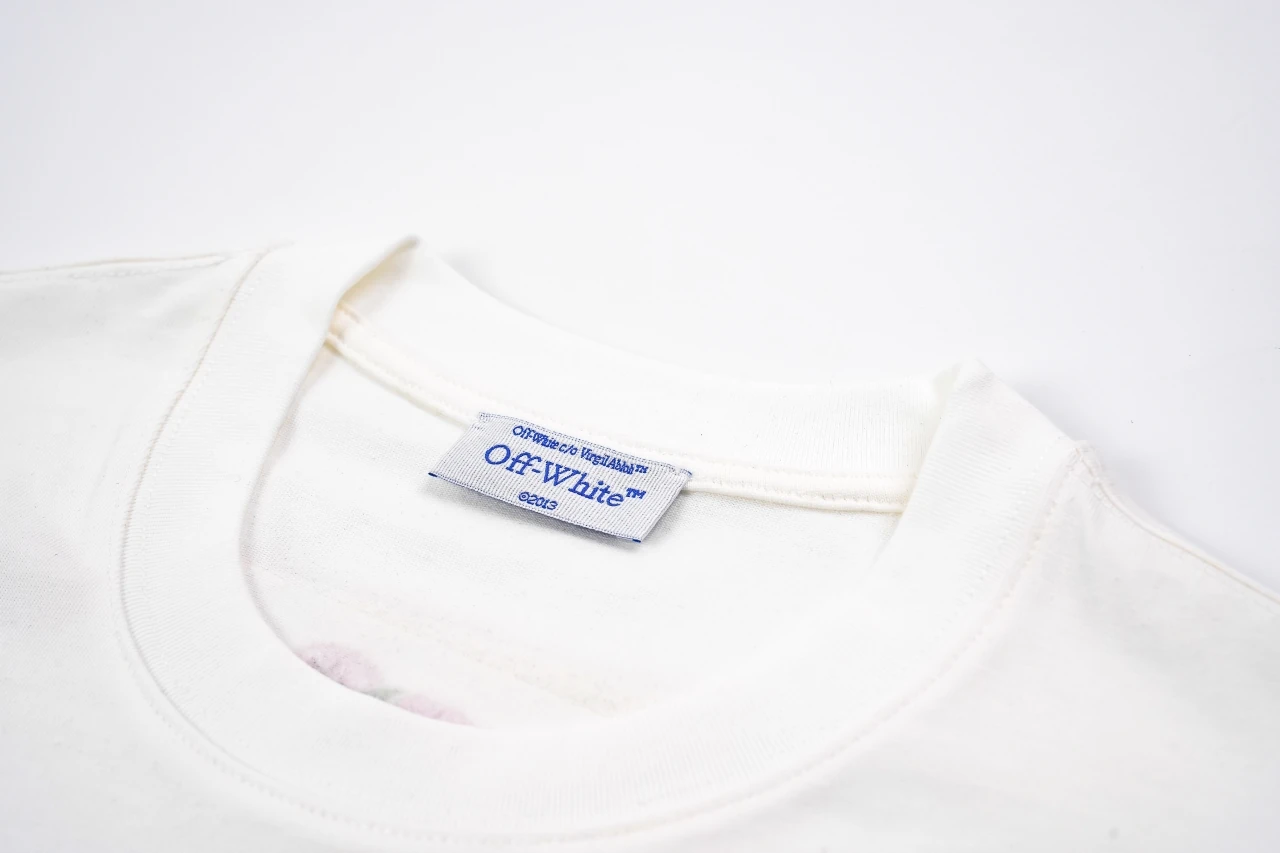 Off-White White Pink Cherry Blossom Arrow T-Shirt product photo from LabelPicks