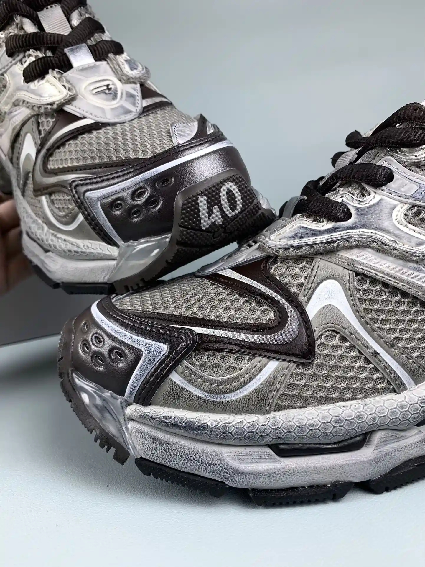 Balenciaga Runner Sneaker in Black/Silver product photo from LabelPicks