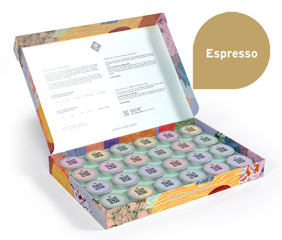 19grams – Kaffee Adventskalender Espresso – 24 x 50 g Ganze Bohne