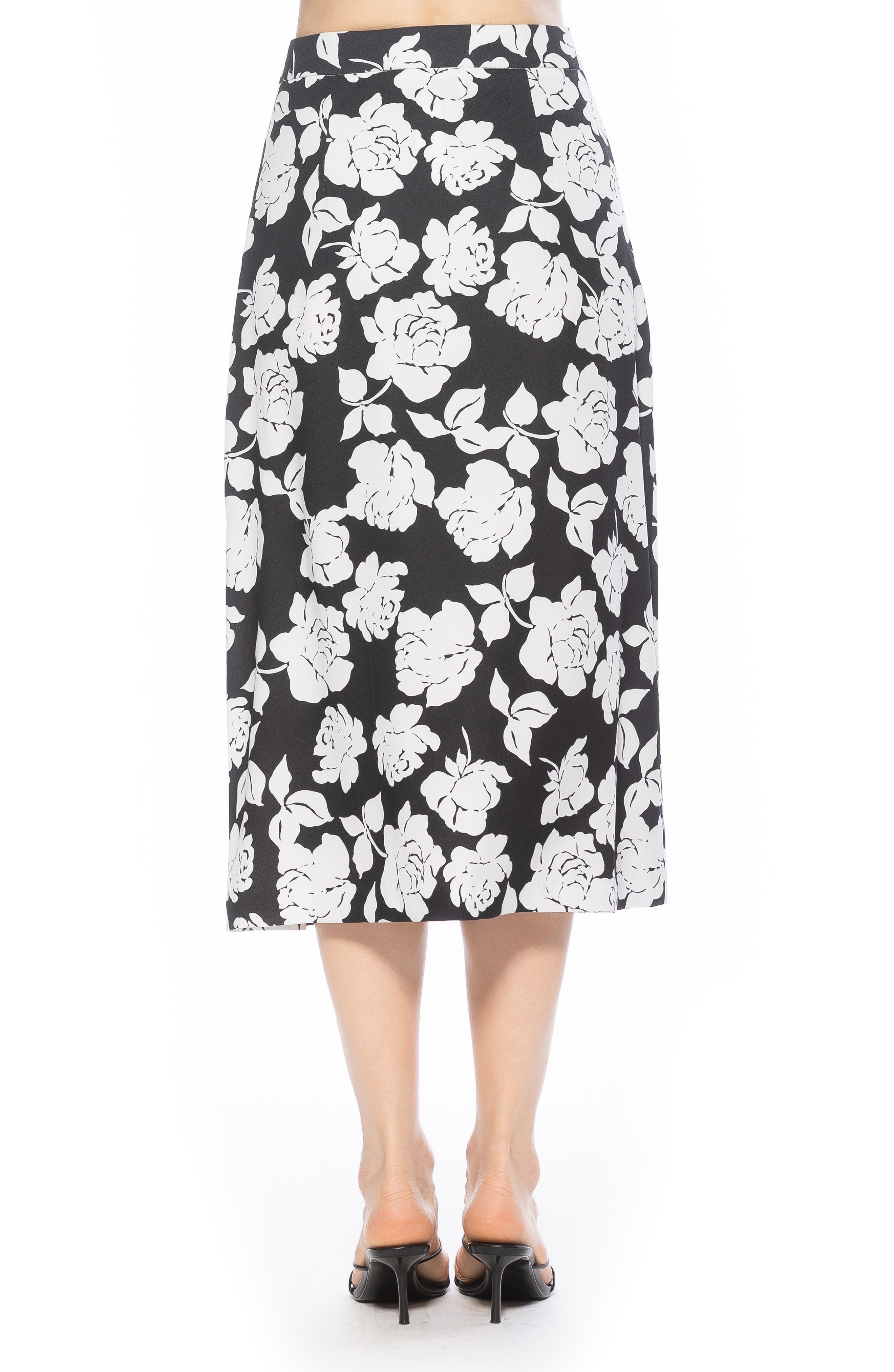 Alexia Admor Zephyr Button Front Midi Skirt
