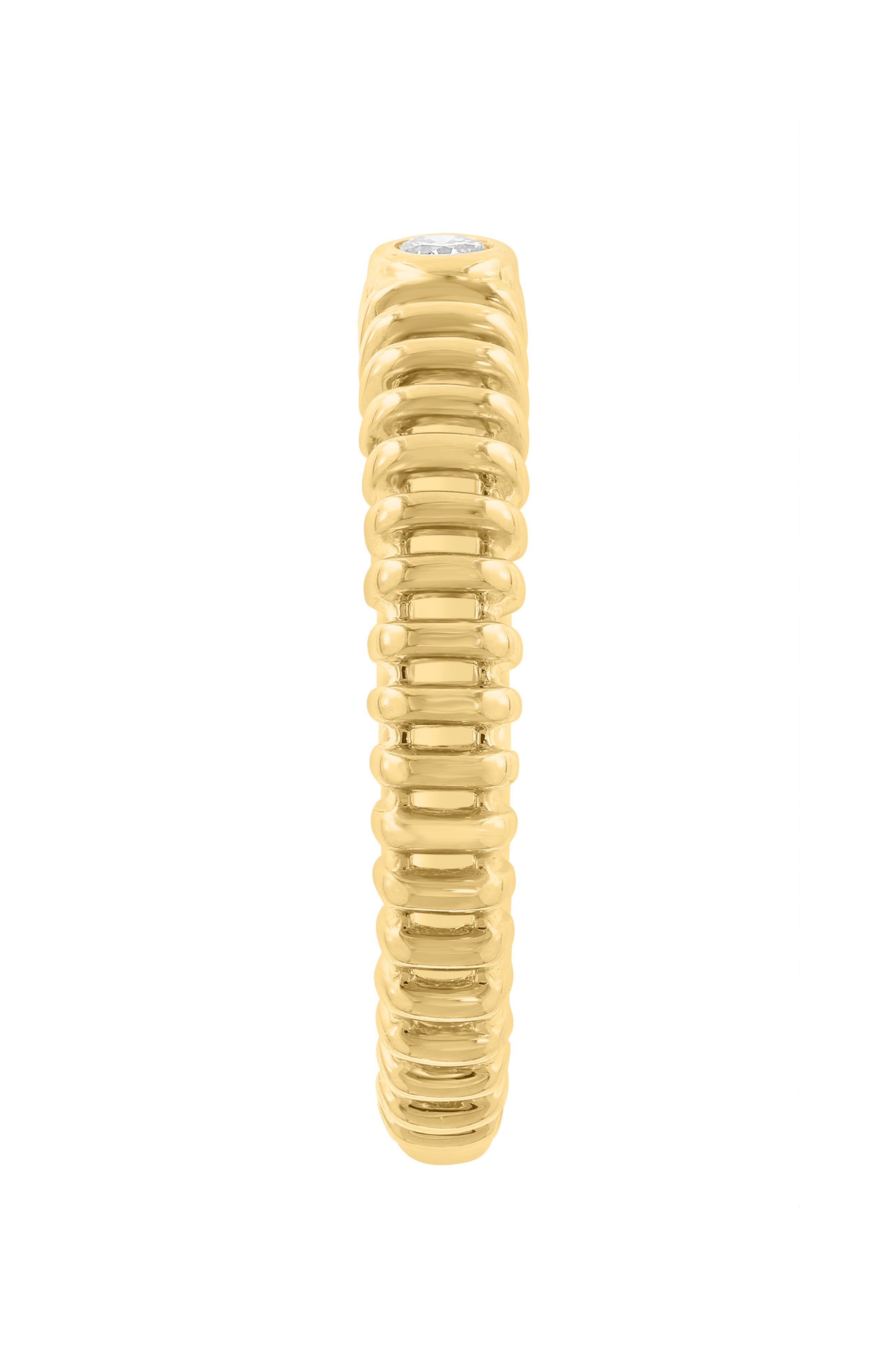 EFFY Diamond Bar Textured Band Ring