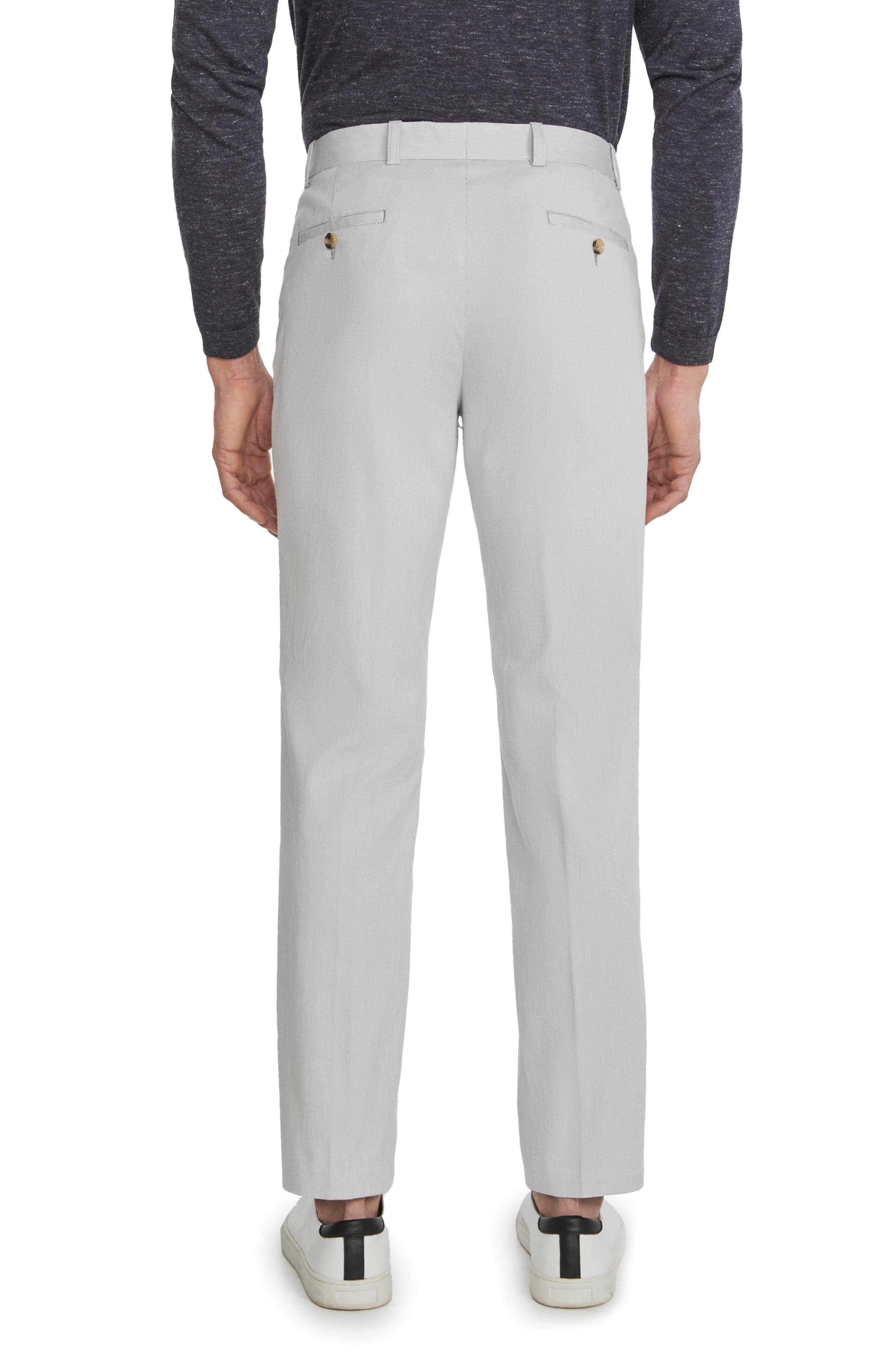 Jack Victor Pinstripe Five-Pocket Taper Leg Pants