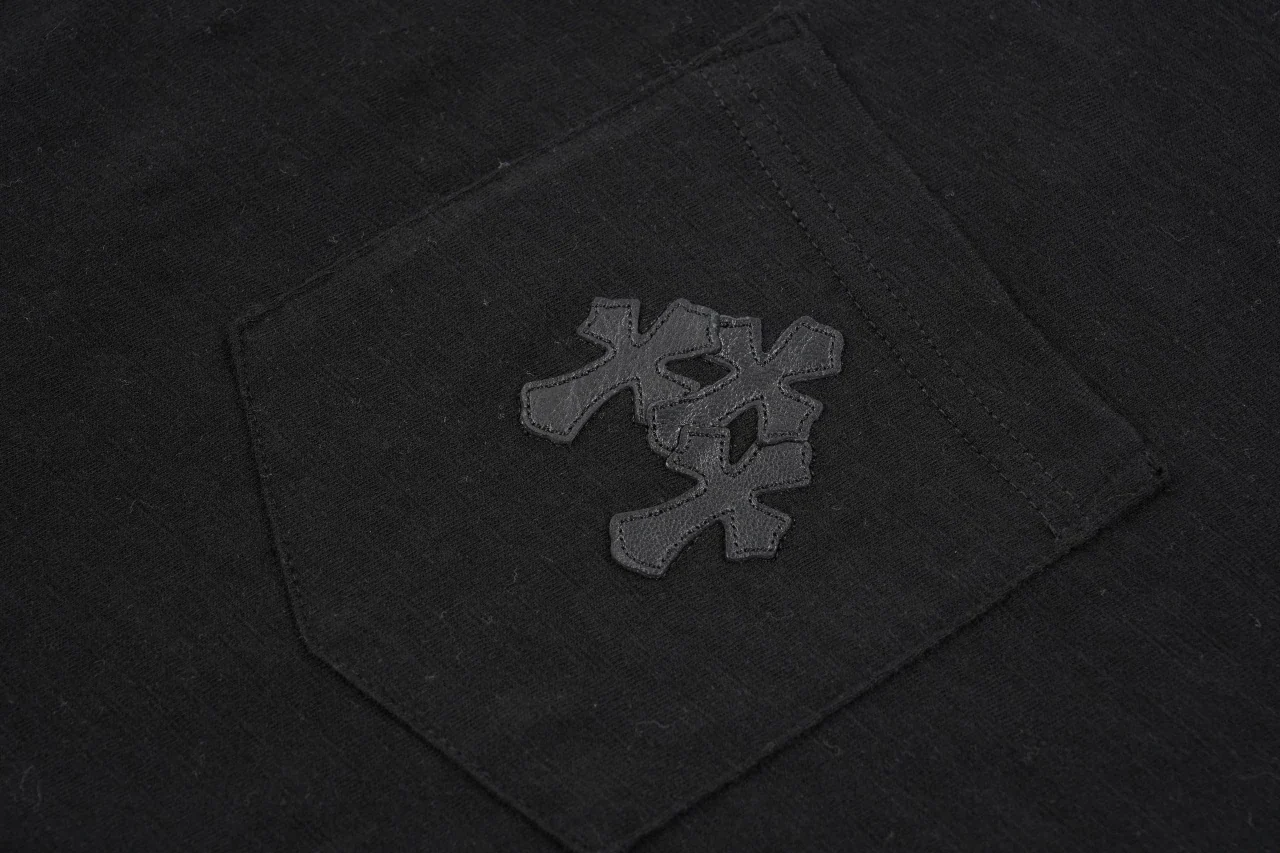 Chrome Hearts Black Pocket Cross Leather Label T-Shirt product photo from LabelPicks